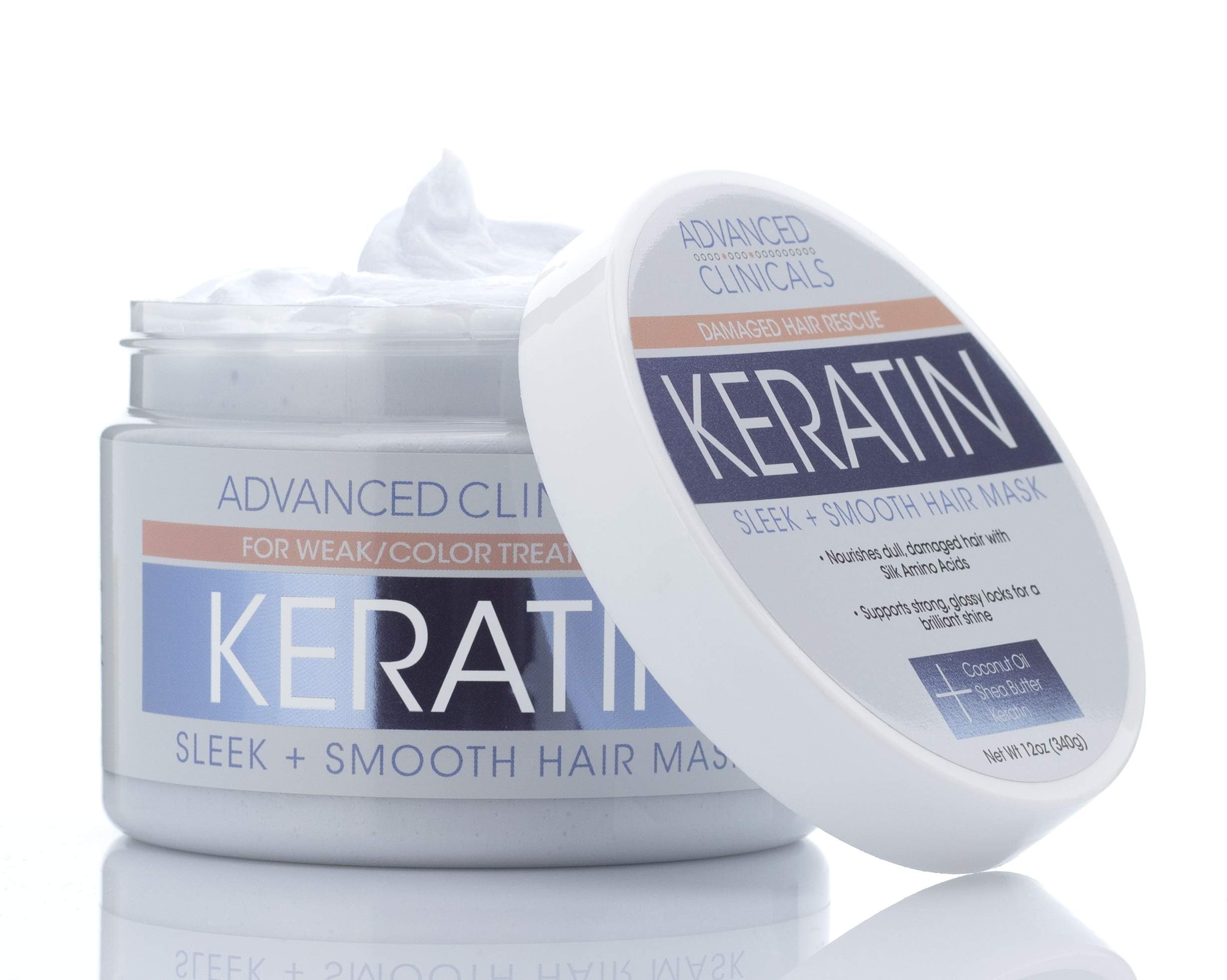 Foto 8 pulgar | Mascarilla Capilar, Tratamiento Advanced Clinicals Keratin, 360 Ml, Paquete De 2 - Venta Internacional.