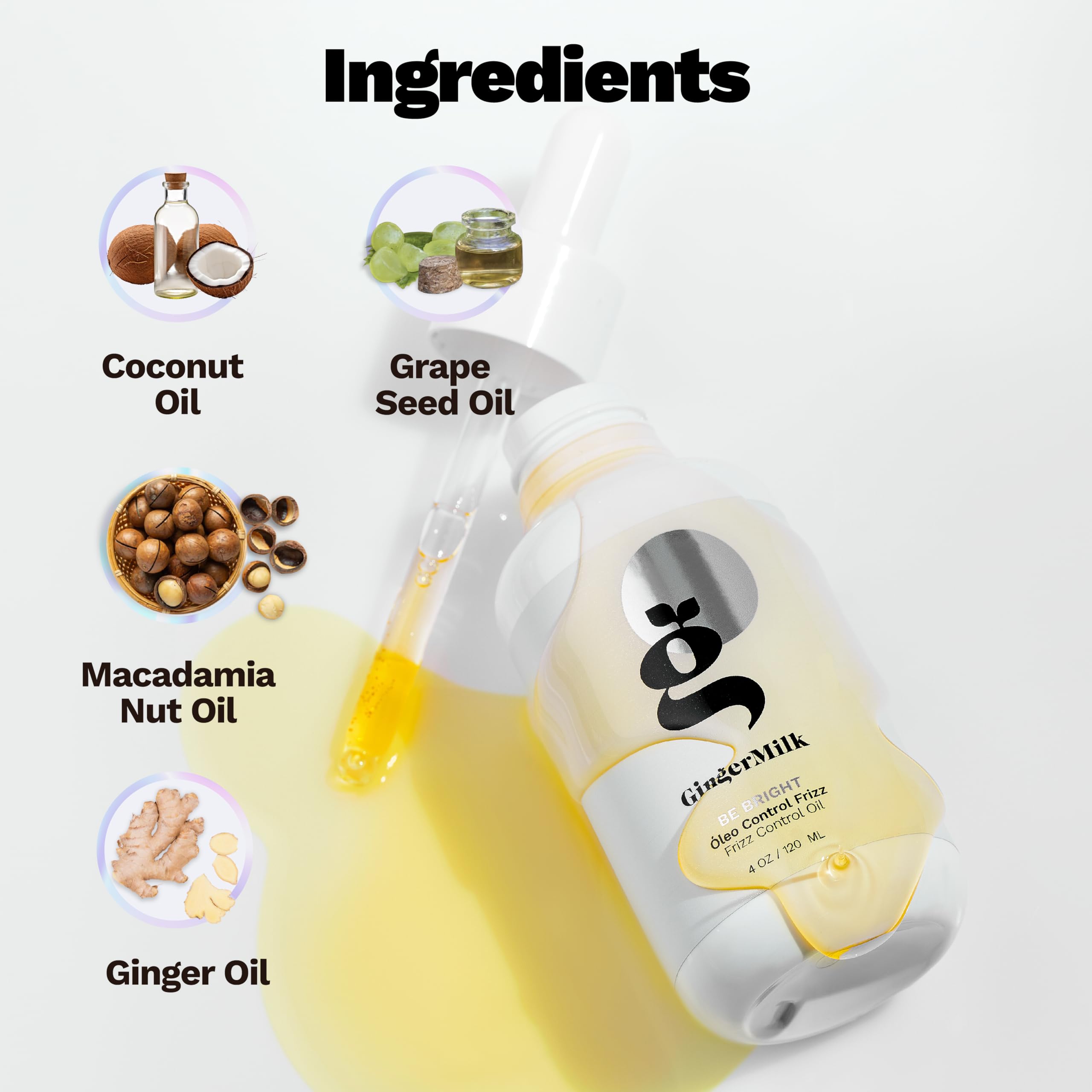 Foto 4 | Sérum Capilar Con Leche De Jengibre Antiencrespamiento Con Extracto De Raíz De Jengibre - Venta Internacional.