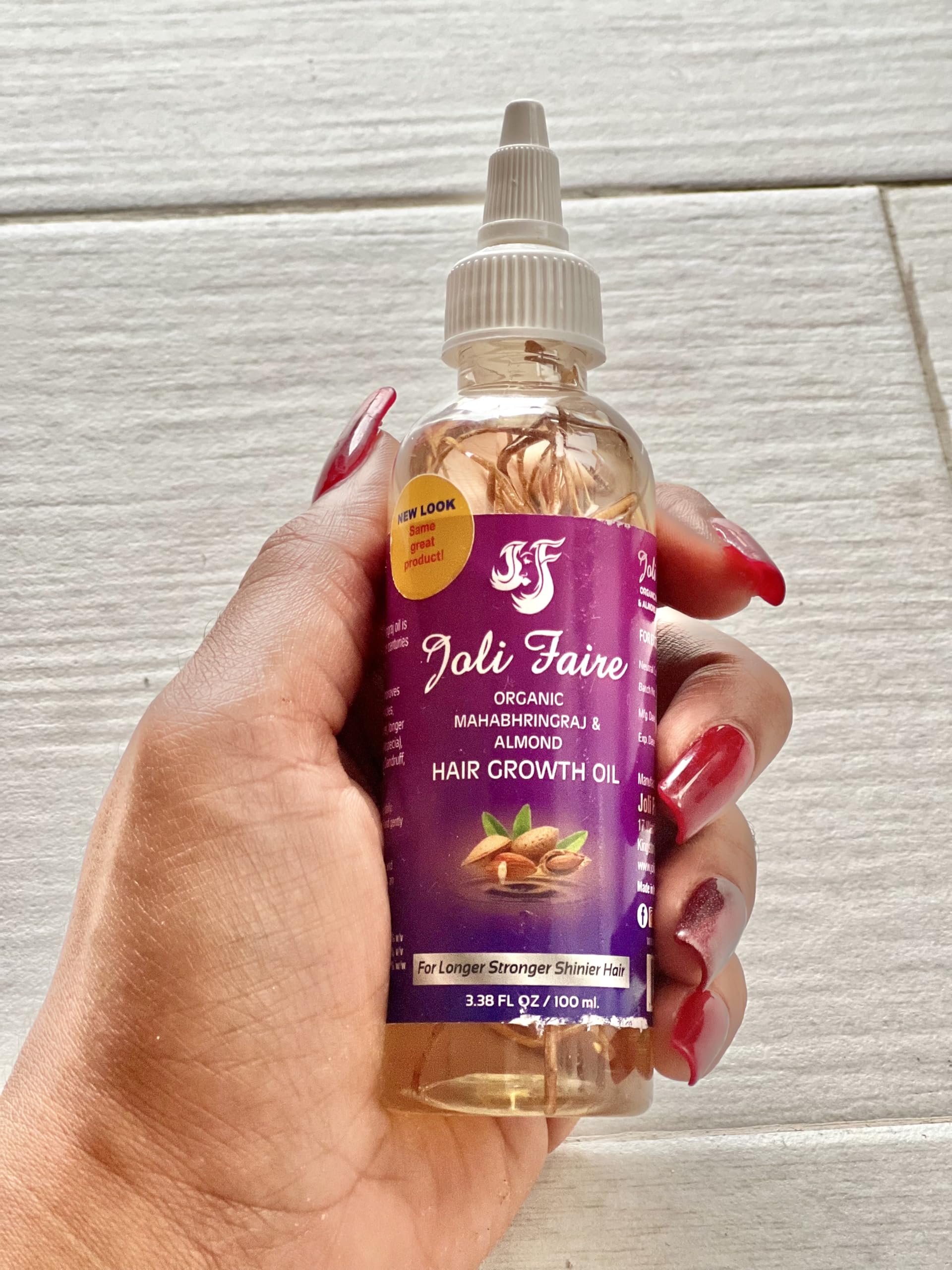 Foto 2 pulgar | Aceite Para El Crecimiento Del Cabello Joli Faire Organic Mahabhringraj Y Almendra 100 Ml - Venta Internacional.