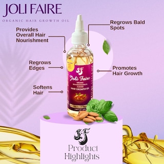 Foto 2 | Aceite Para El Crecimiento Del Cabello Joli Faire Organic Mahabhringraj Y Almendra 100 Ml - Venta Internacional.