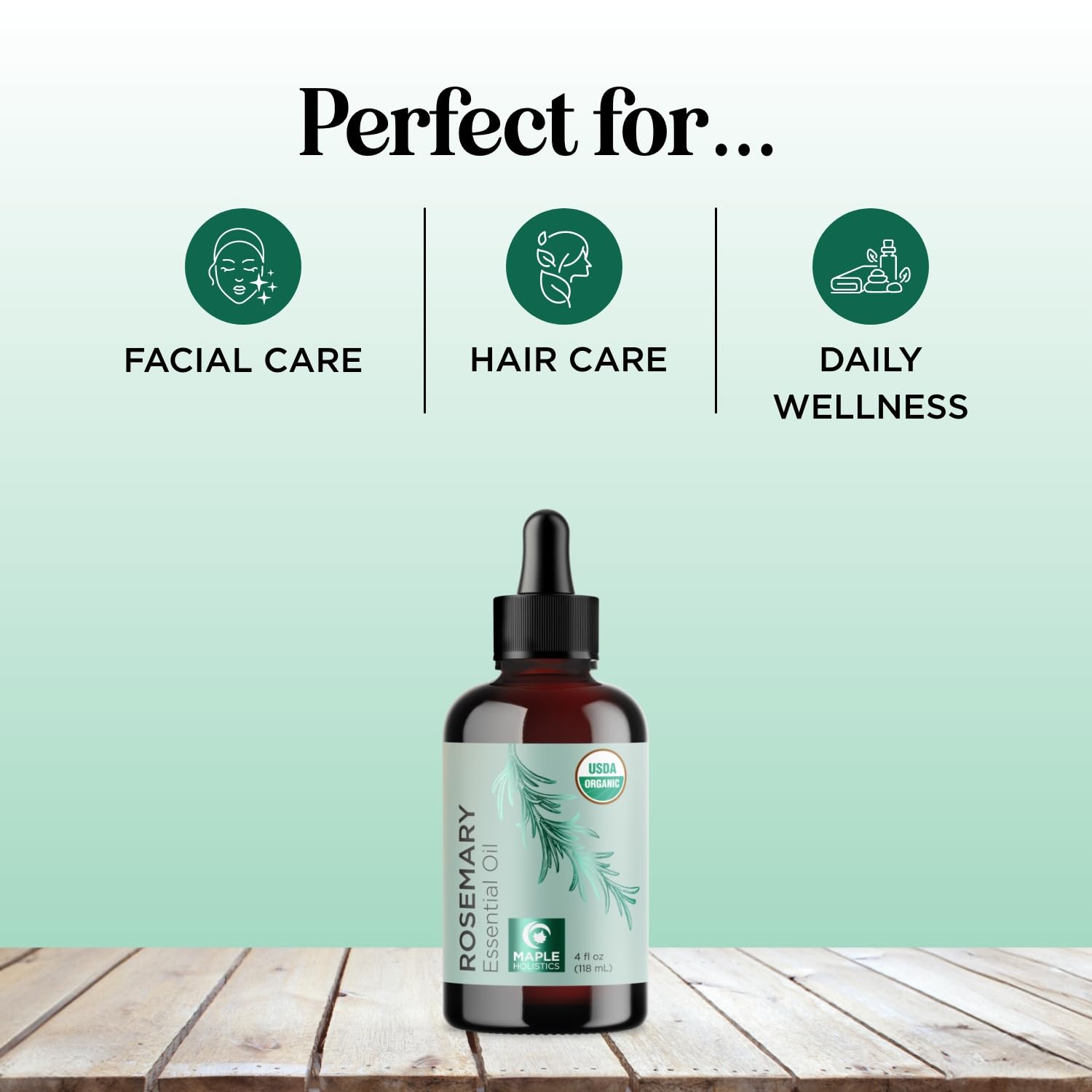 Foto 6 pulgar | Aceite De Romero Orgánico Maple Holistics Para Cabello, Piel Y Uñas - Venta Internacional.