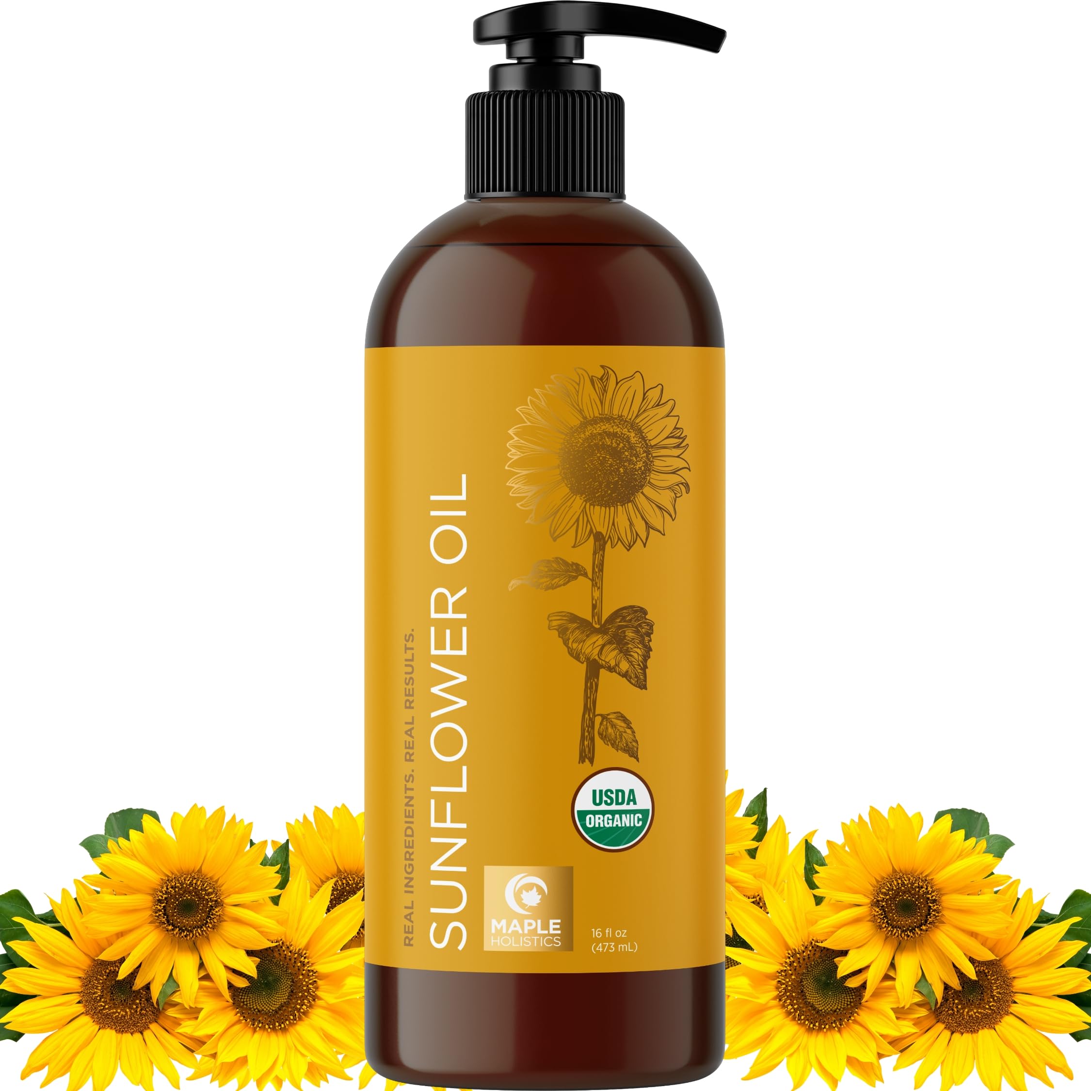 Foto 2 pulgar | Aceite De Girasol Orgánico Maple Holistics Para Piel, Cabello Y Uñas - Venta Internacional.