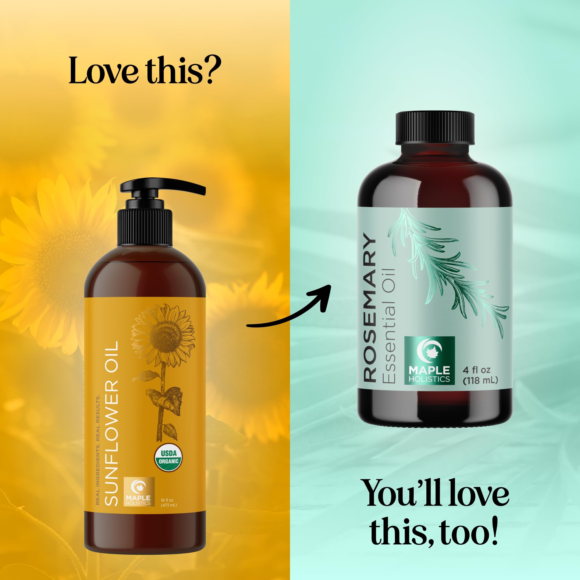 Foto 8 pulgar | Aceite De Girasol Orgánico Maple Holistics Para Piel, Cabello Y Uñas - Venta Internacional.