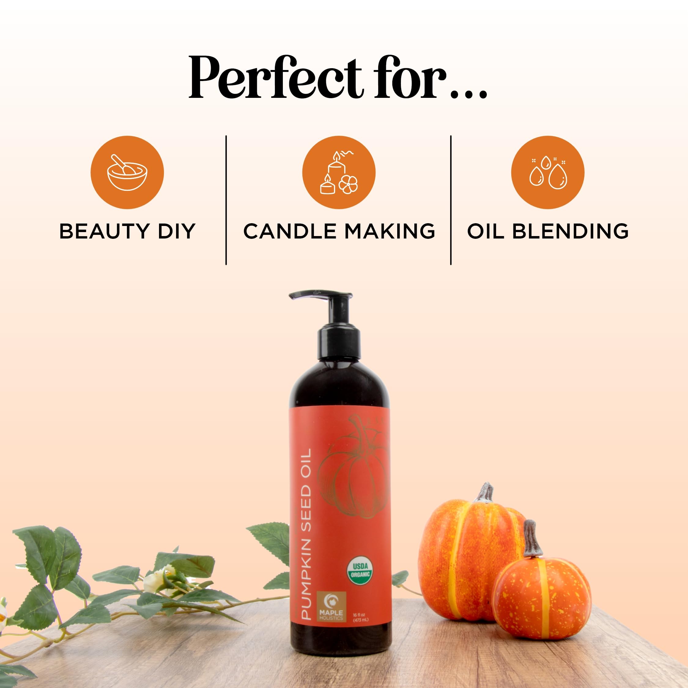 Foto 7 pulgar | Aceite Orgánico De Semillas De Calabaza 100% Puro Para Cabello Y Rostro 480 Ml - Venta Internacional.