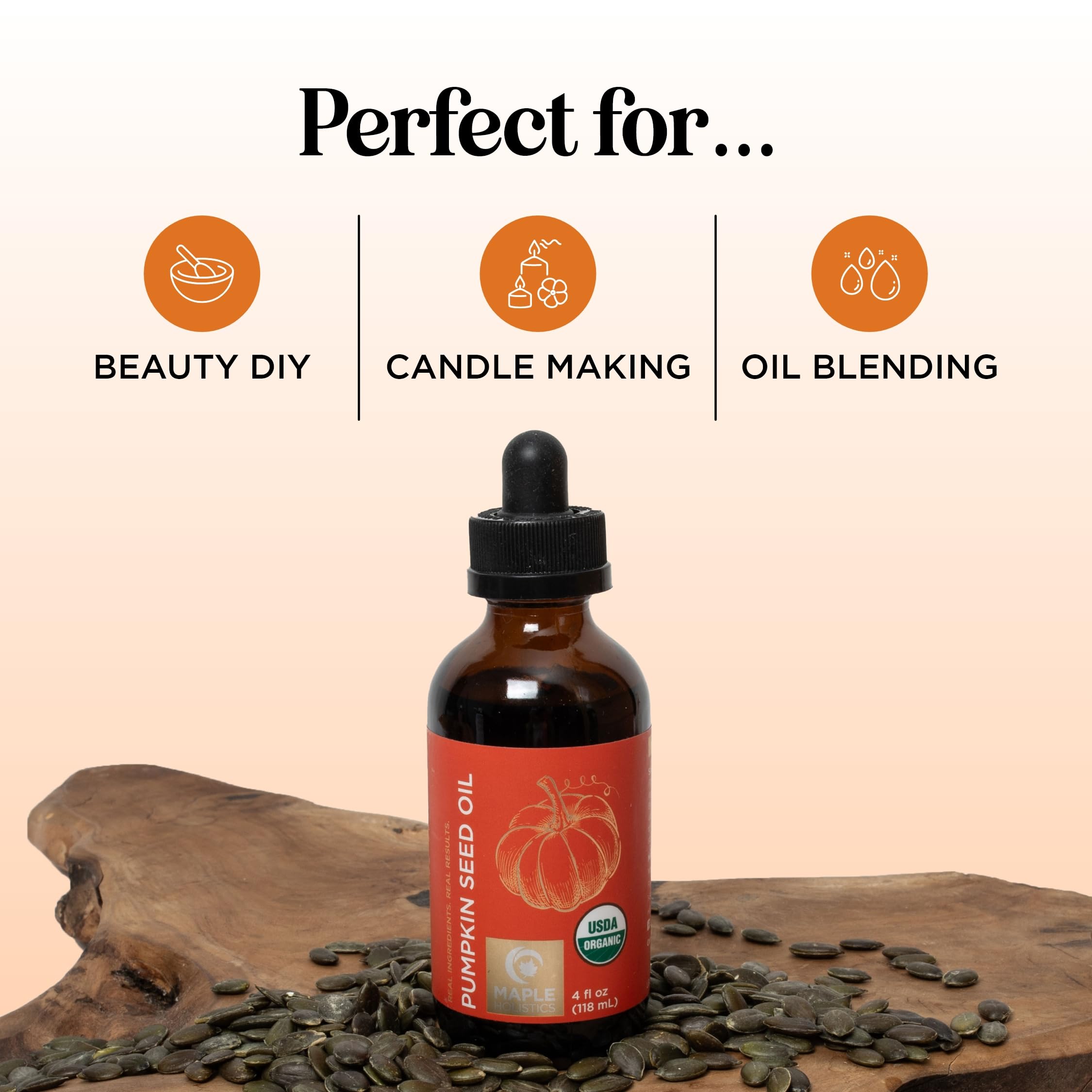 Foto 7 pulgar | Aceite De Semillas De Calabaza Maple Holistics, 100% Orgánico Puro, 120 Ml - Venta Internacional.