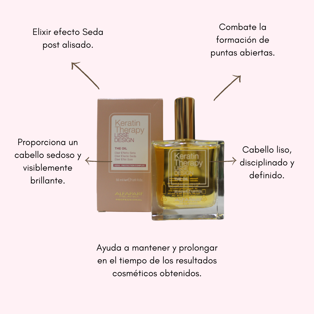 Foto 3 pulgar | Elixir Efecto Seda Post Alisado Alfaparf Cabello Liso, Disciplinado Y Definido 50ml