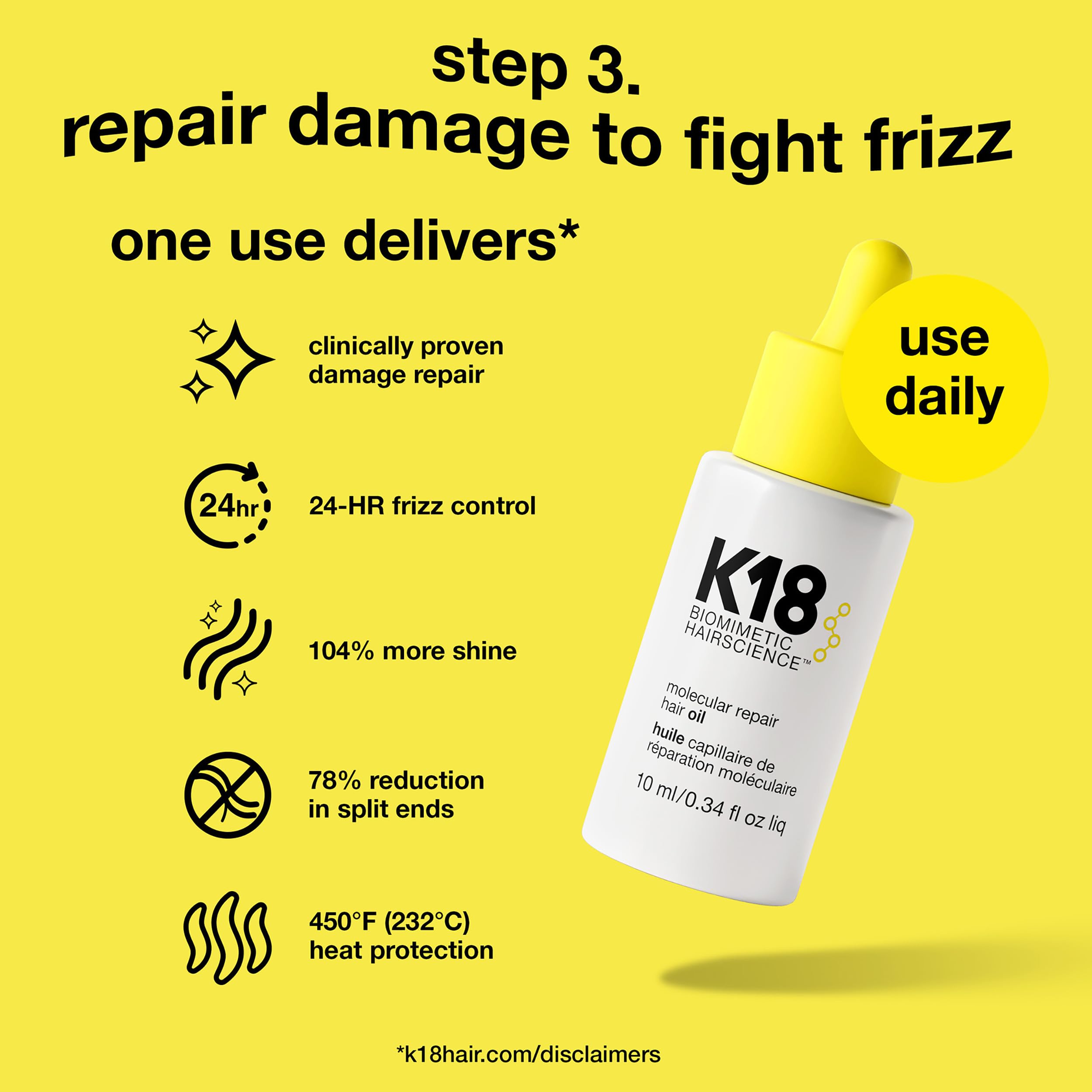 Foto 5 pulgar | Kit De Reparación Capilar K18 Damage Repair Con Minimascarilla Capilar, Aceite Y Champú - Venta Internacional.