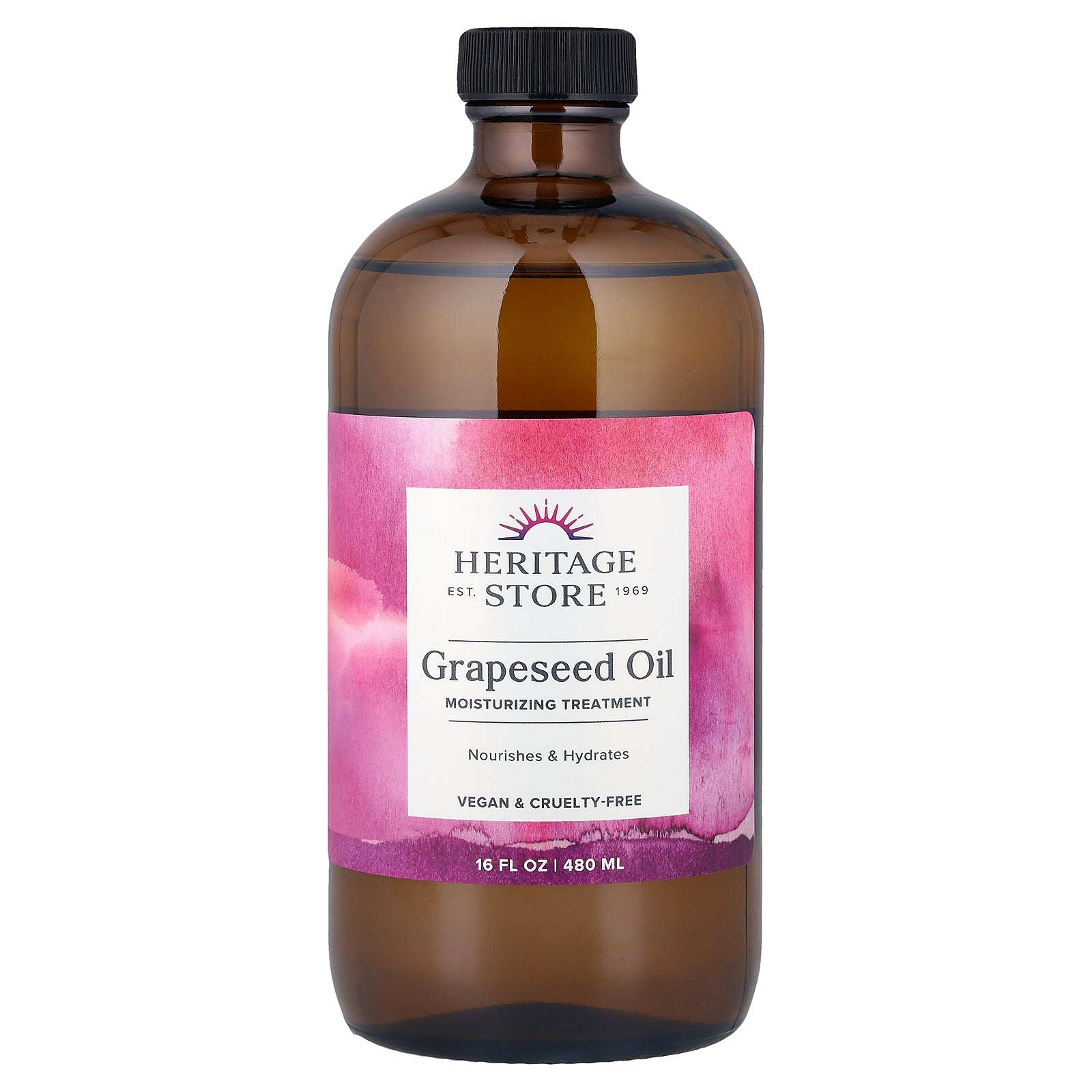 Tratamiento Hidratante Heritage Store Aceite De Semilla De Uva 480 Ml - Venta Internacional.
