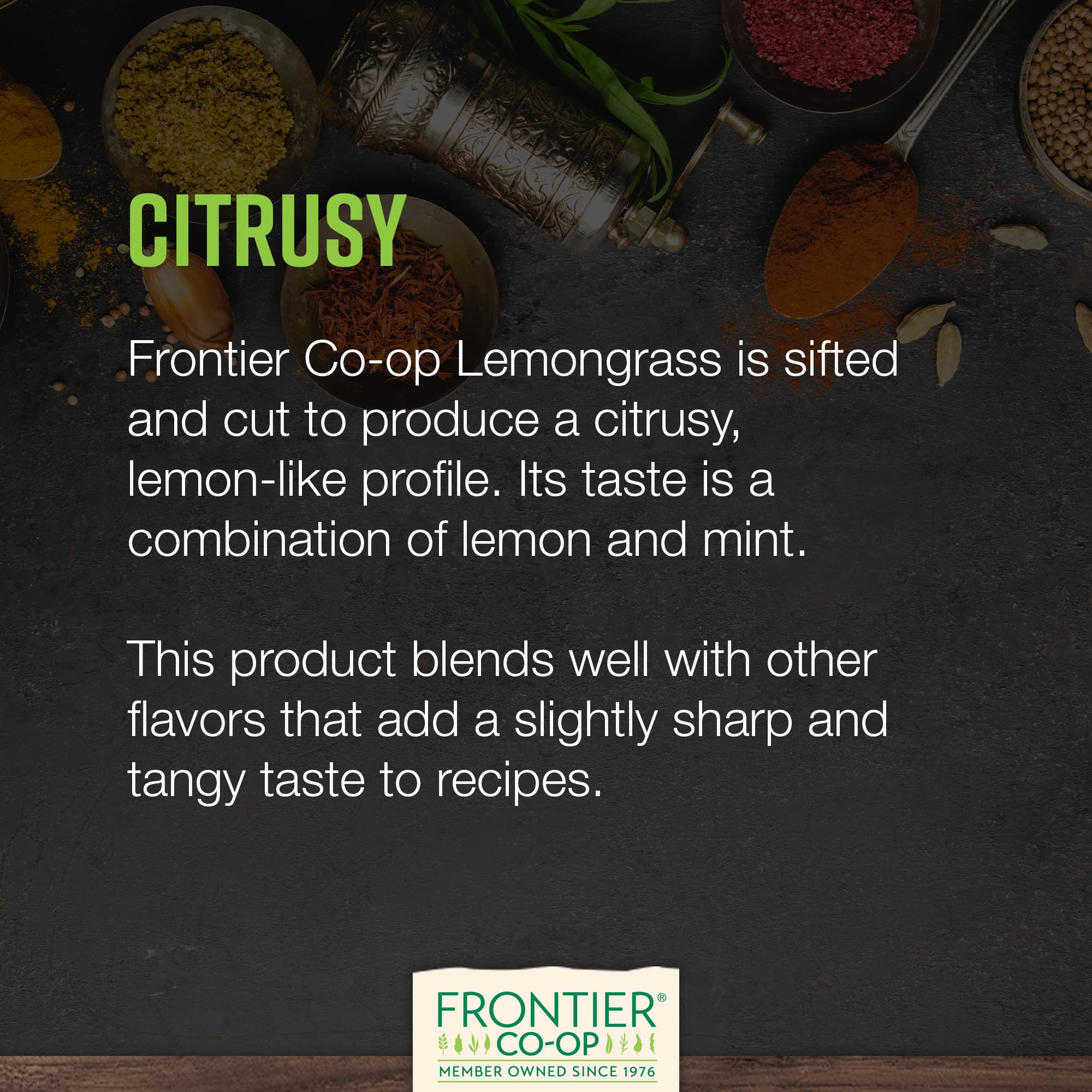 Foto 5 | Hierba De Limón Seca Frontier Co-op Orgánica, 454 G, Cortada Y Tamizada - Venta Internacional.