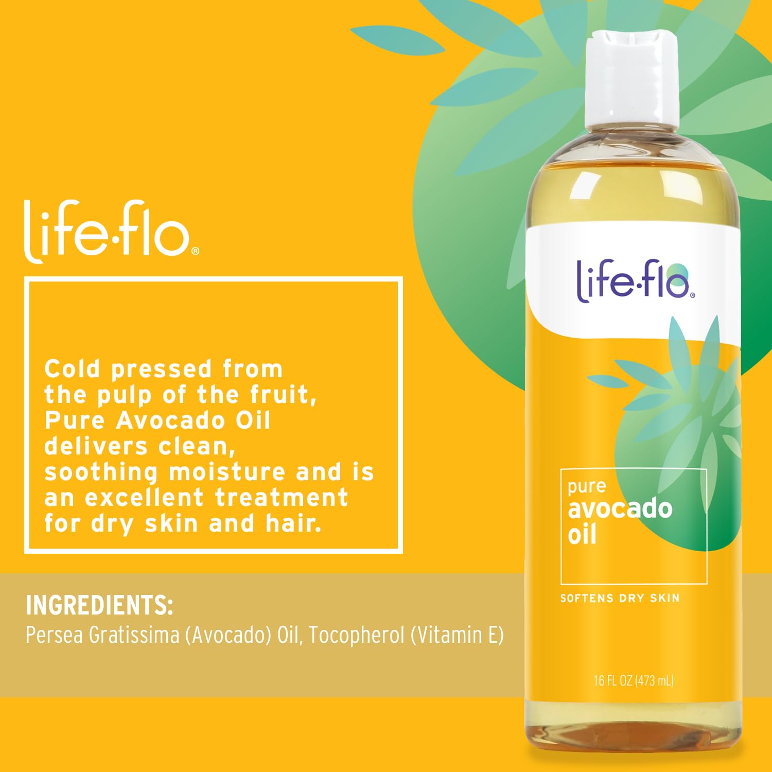 Foto 3 pulgar | Aceite De Aguacate Life-flo Pure Para Piel, Cabello Y Masajes 480 Ml - Venta Internacional.