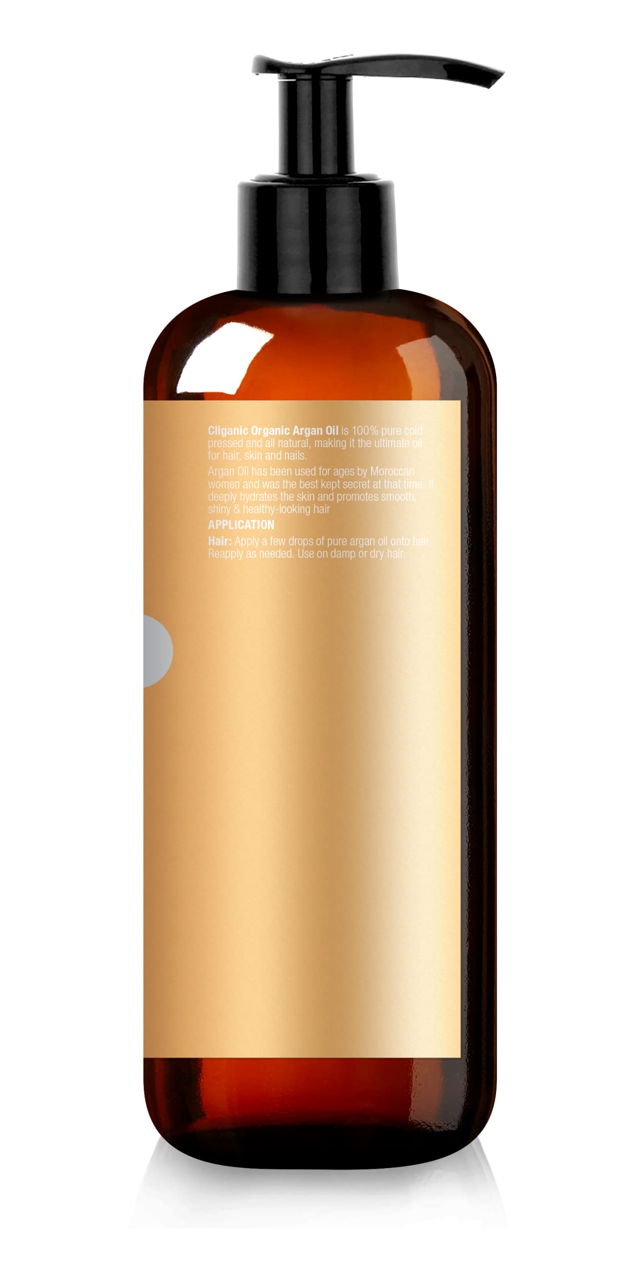 Foto 4 pulgar | Aceite De Argán Cliganic 473 Ml 100% Orgánico Con Bomba Para Cabello Y Piel - Venta Internacional.