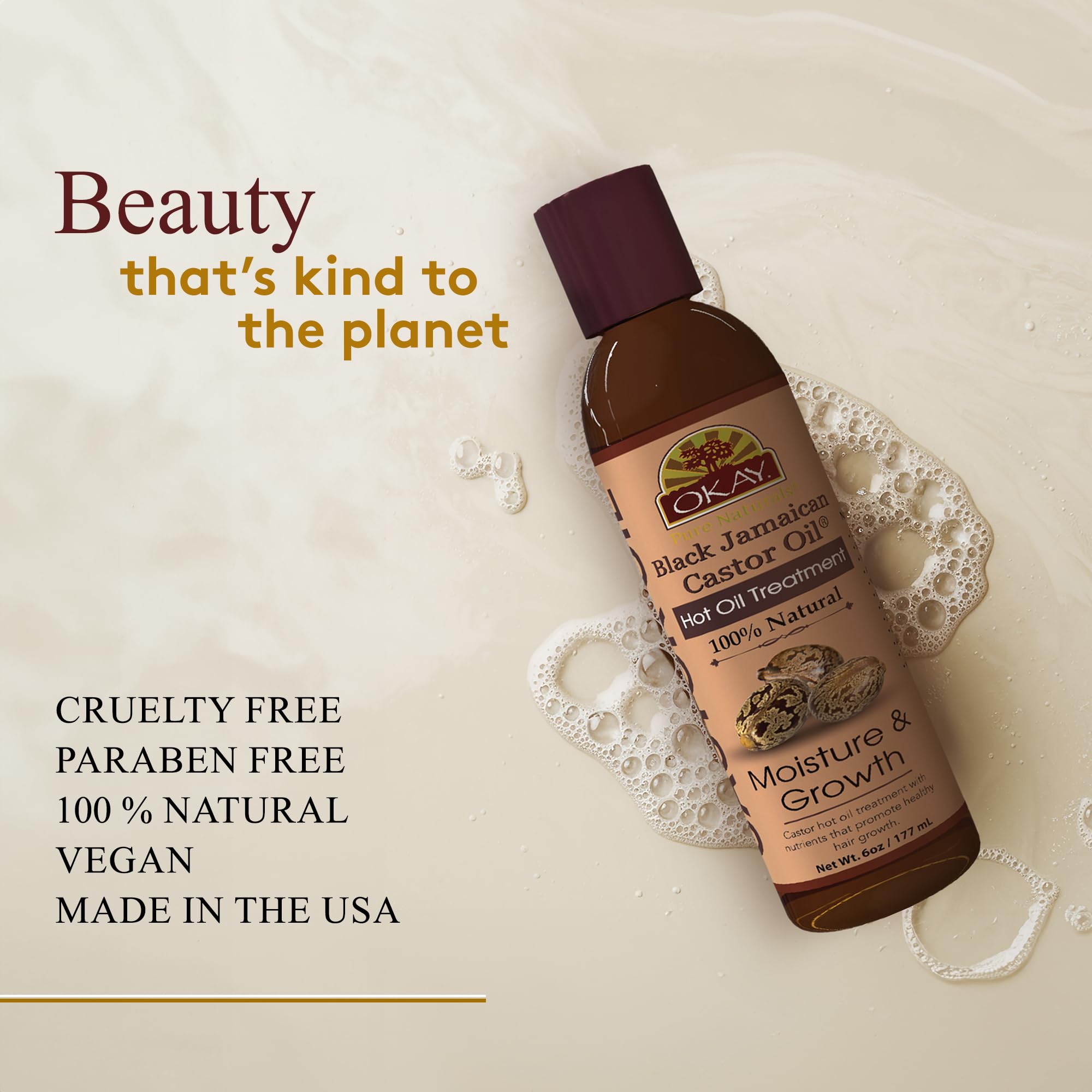 Foto 3 | Aceite De Tratamiento Capilar Okay Black Jamaican Castor 180 Ml - Venta Internacional.