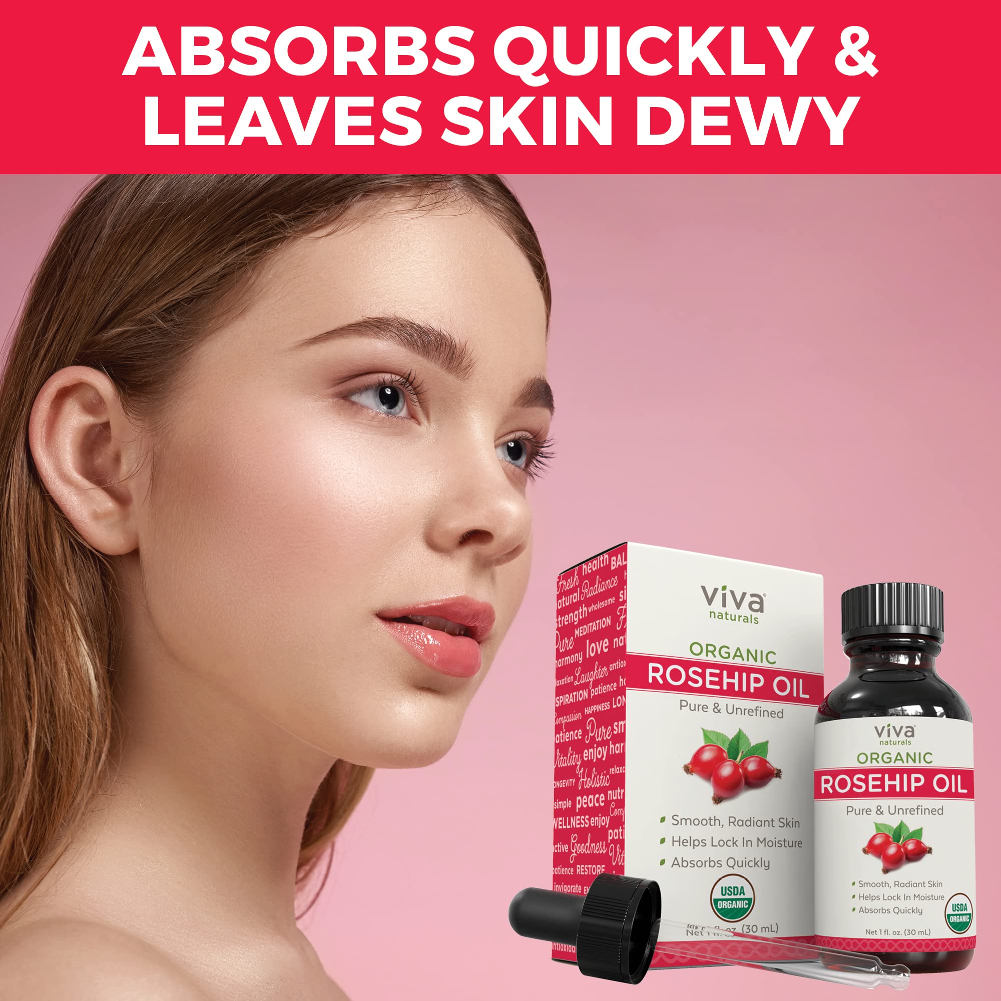 Foto 2 | Aceite Orgánico De Semillas De Rosa Mosqueta Viva Naturals, 30 Ml, 100% Puro - Venta Internacional.