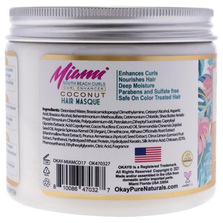 Foto 2 | Mascarilla Para El Cabello Okay Miami South Beach Curl Enhancing, 500 Ml - Venta Internacional.