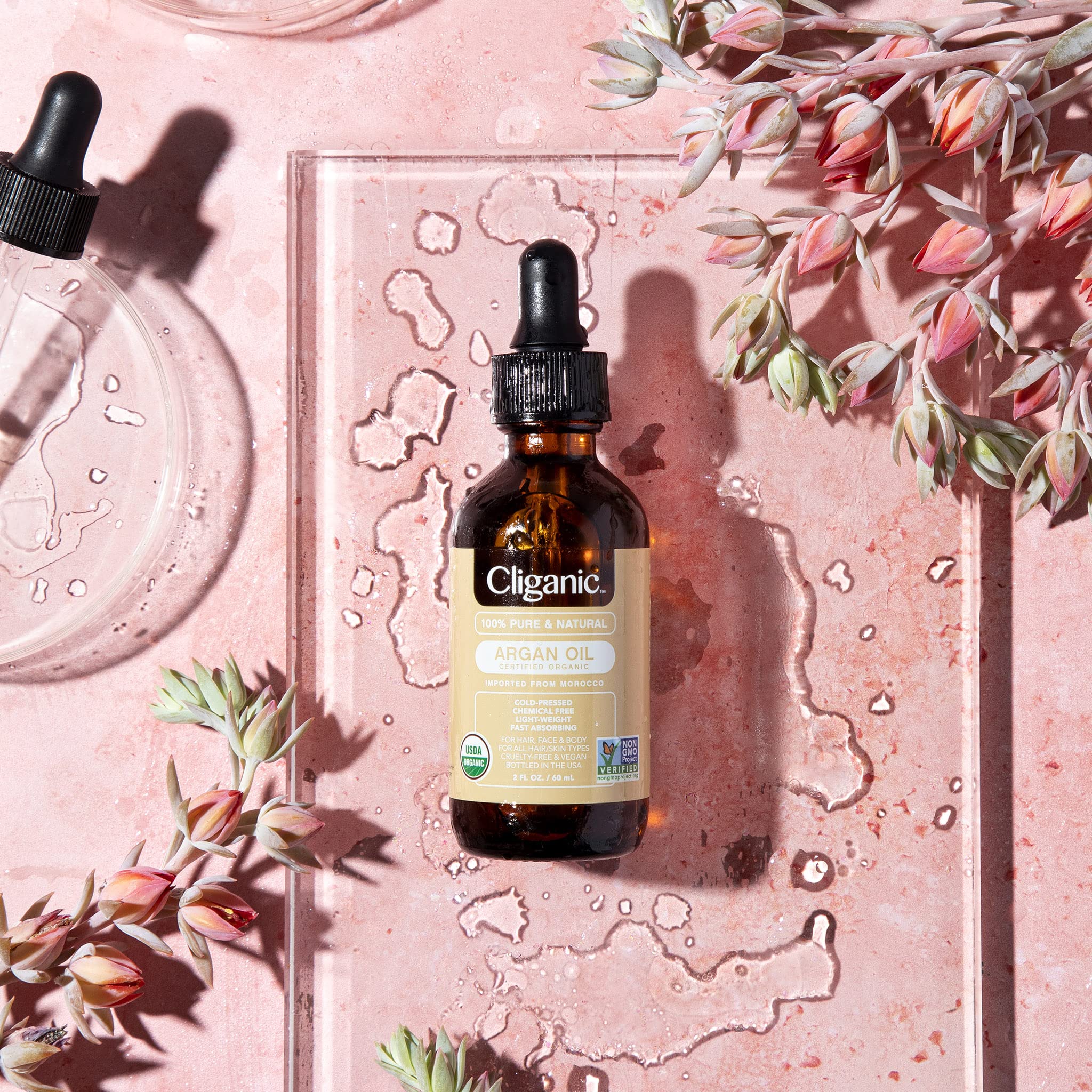 Foto 3 pulgar | Aceite De Argán Cliganic 100% Puro Orgánico Para Cabello, Cara Y Piel, 30 Ml - Venta Internacional.