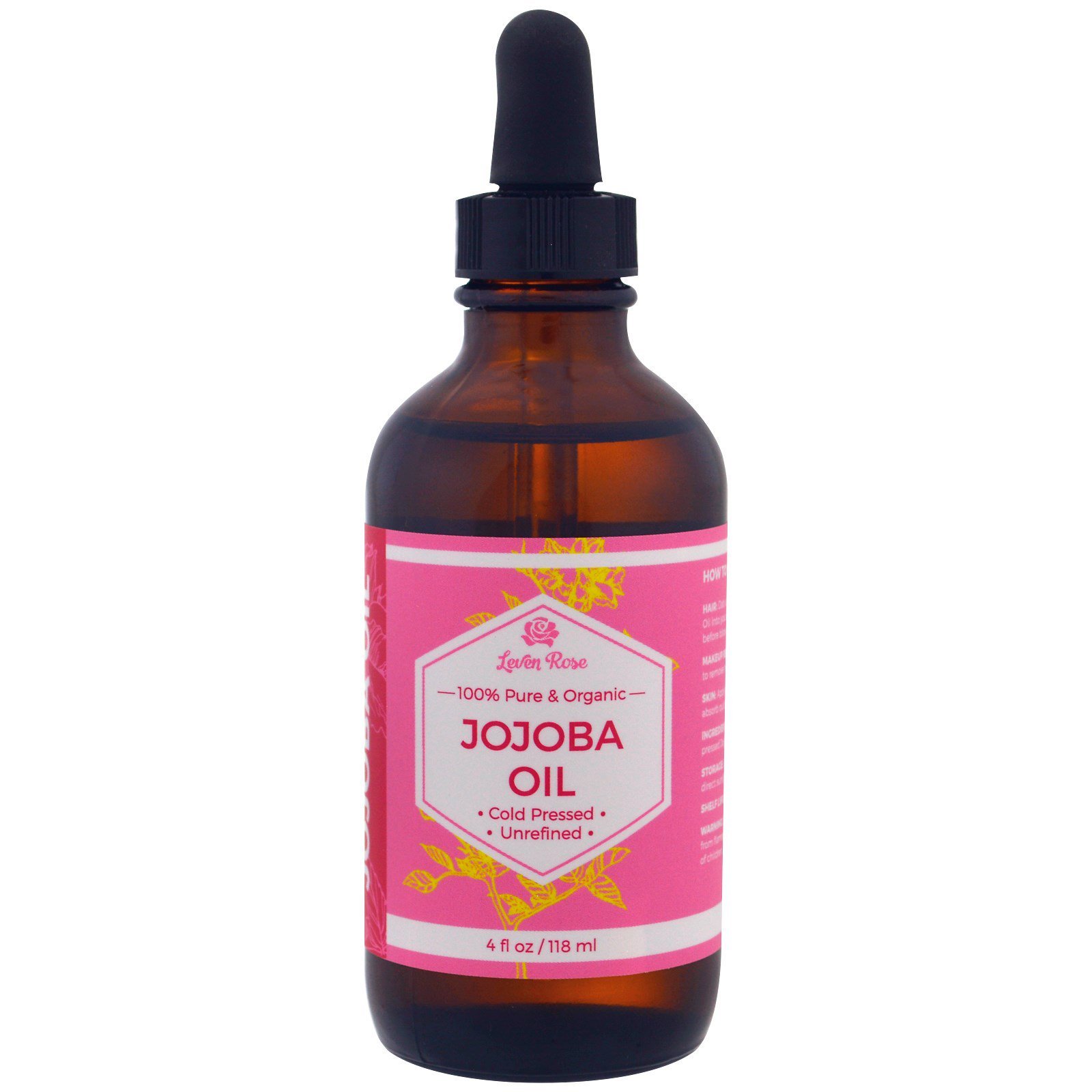 Foto 2 pulgar | Aceite De Jojoba Leven Rose, 100% Puro Y Orgánico, 118 Ml - Venta Internacional.