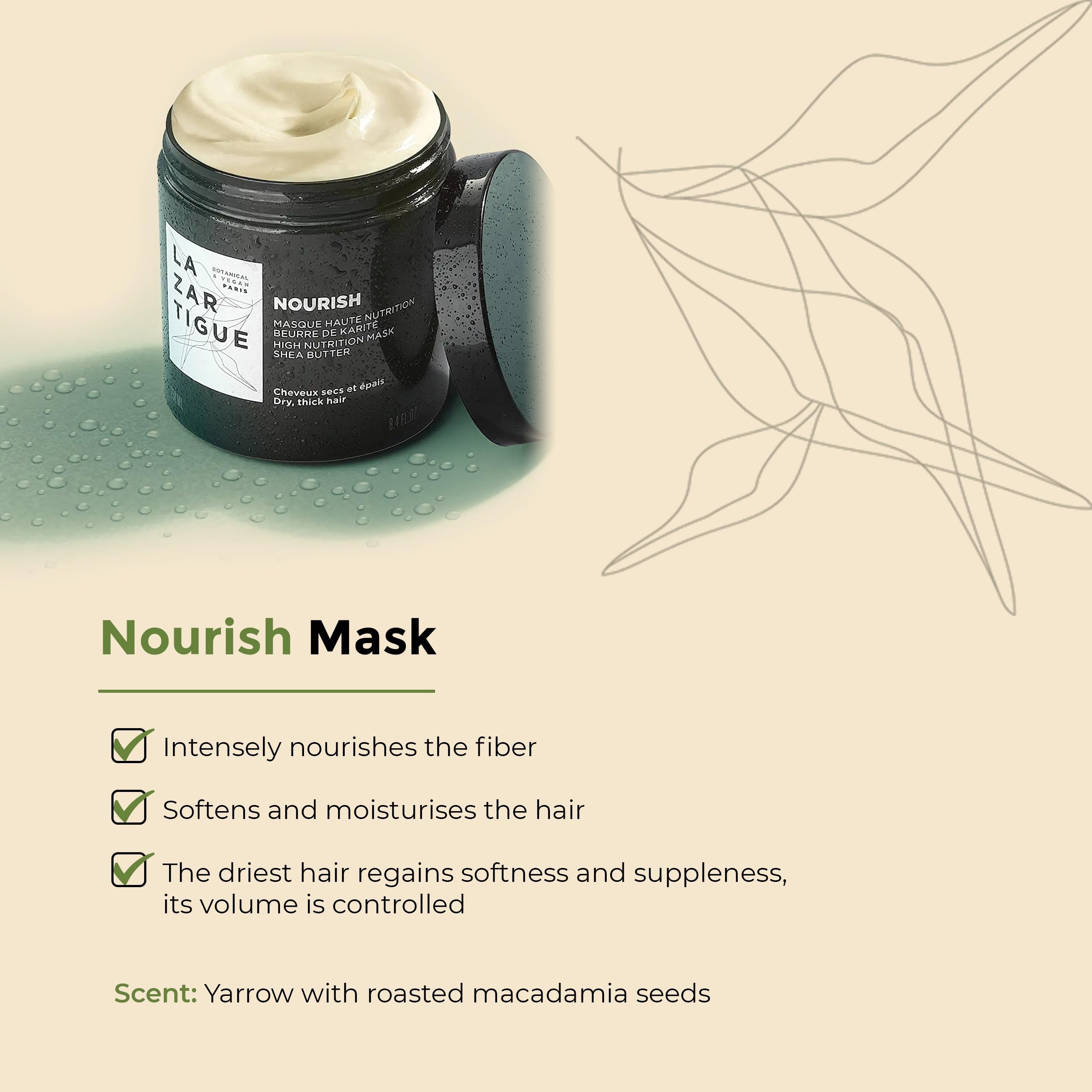 Foto 4 pulgar | Mascarilla Capilar Lazartigue Nourish Hidratante 250 Ml Con Aceite De Coco - Venta Internacional.
