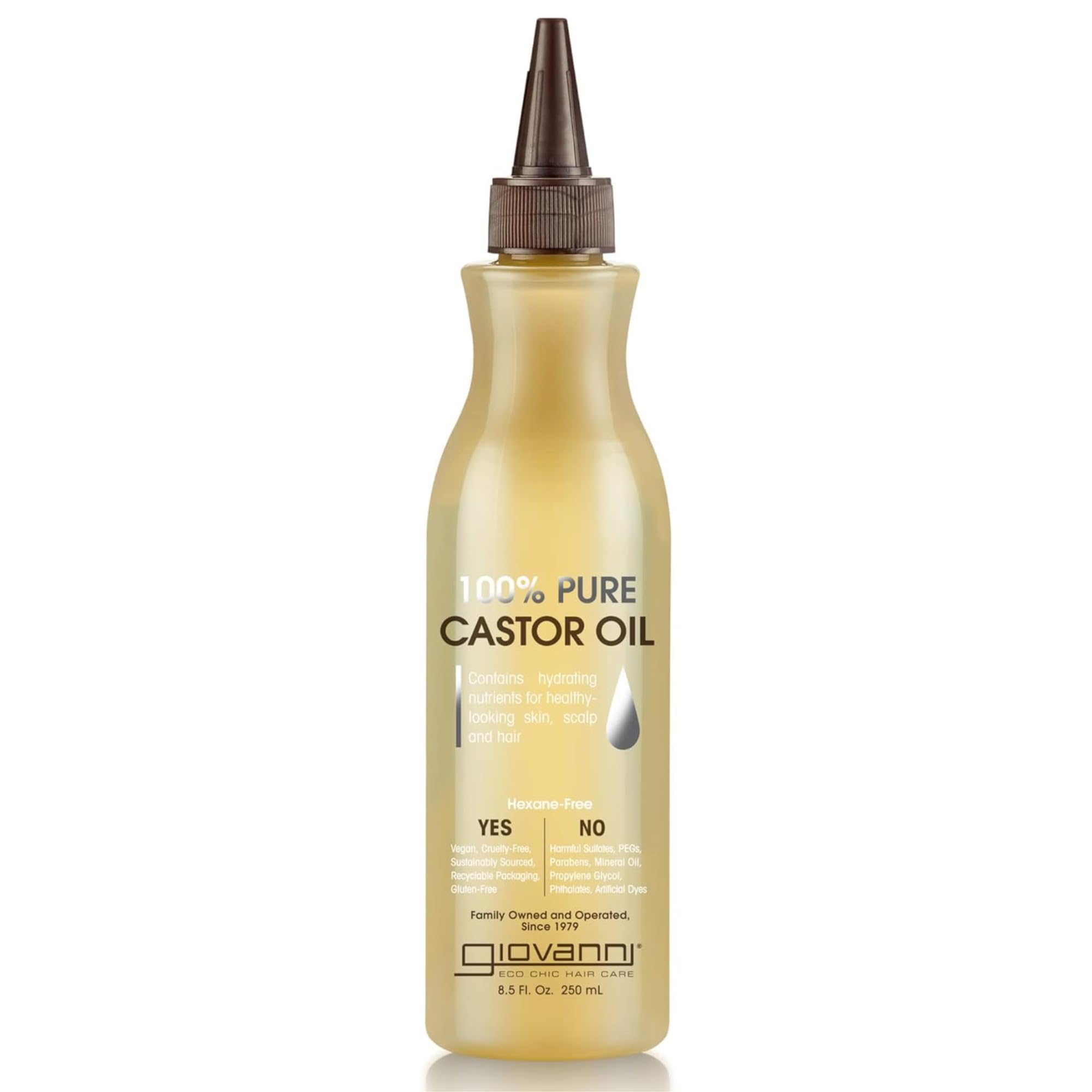 Foto 1 | Aceite De Ricino Giovanni  Suavizante 100% Puro Para Todo Tipo De Cabello  250 Ml - Venta Internacional.