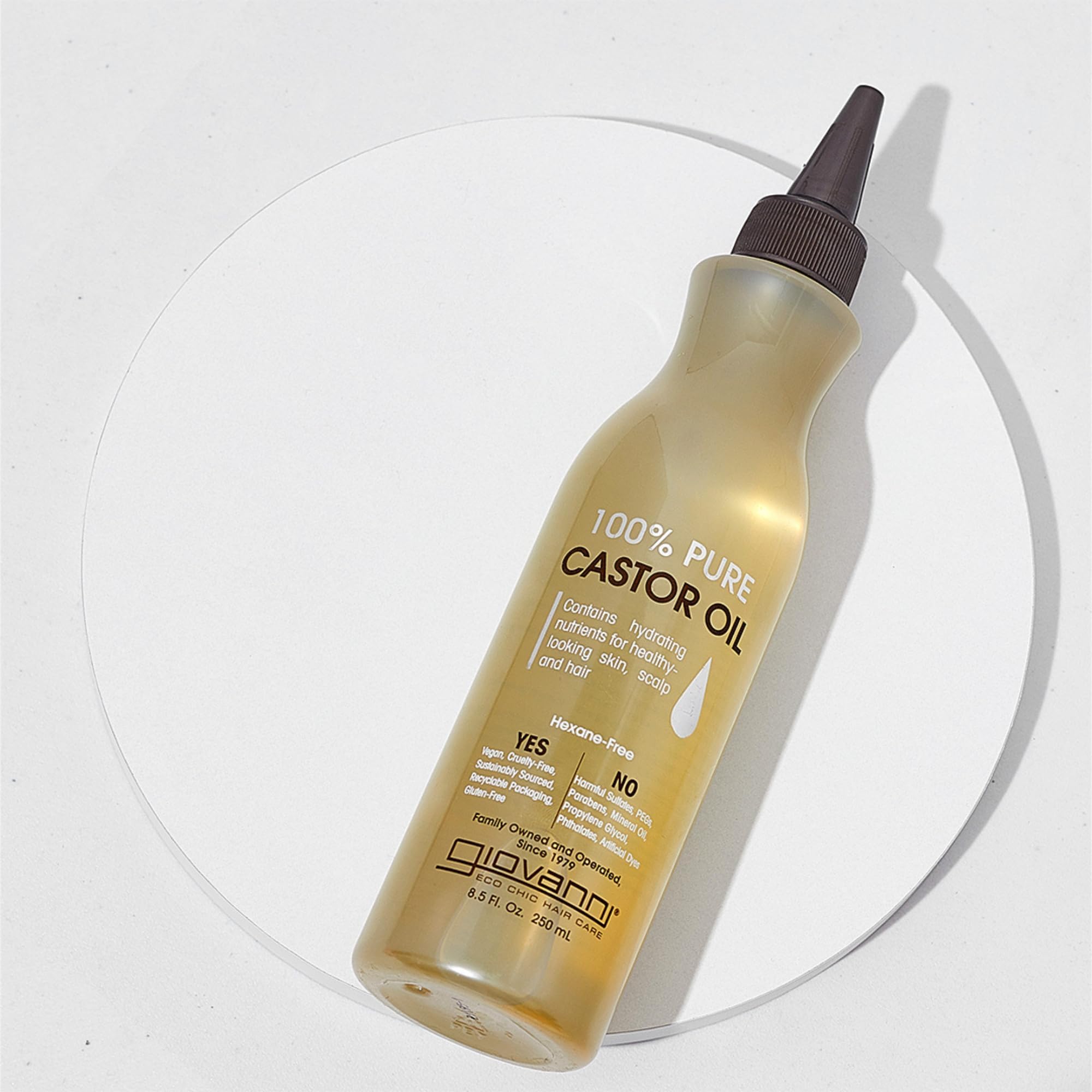 Foto 2 | Aceite De Ricino Giovanni  Suavizante 100% Puro Para Todo Tipo De Cabello  250 Ml - Venta Internacional.