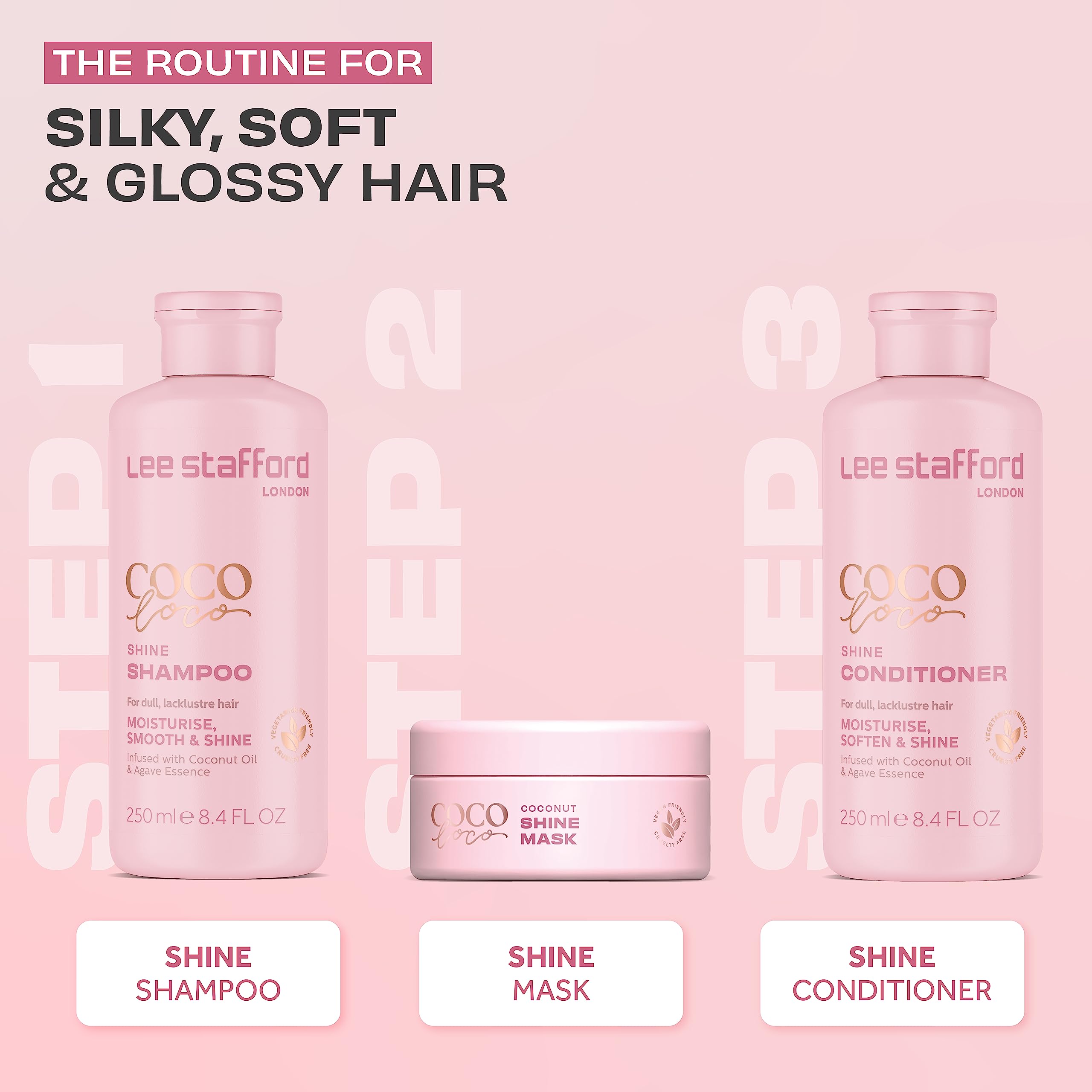 Foto 5 pulgar | Mascarilla Capilar Lee Stafford Coco Loco Shine 200 Ml Con Aceite De Coco - Venta Internacional.