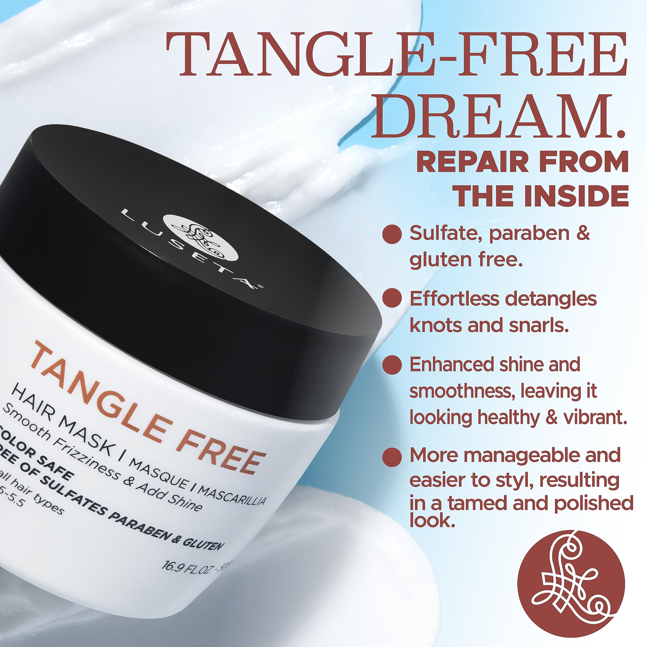 Foto 4 pulgar | Mascarilla Capilar Luseta Tangle Free Con Queratina Y Aceite De Argán  500 Ml - Venta Internacional.