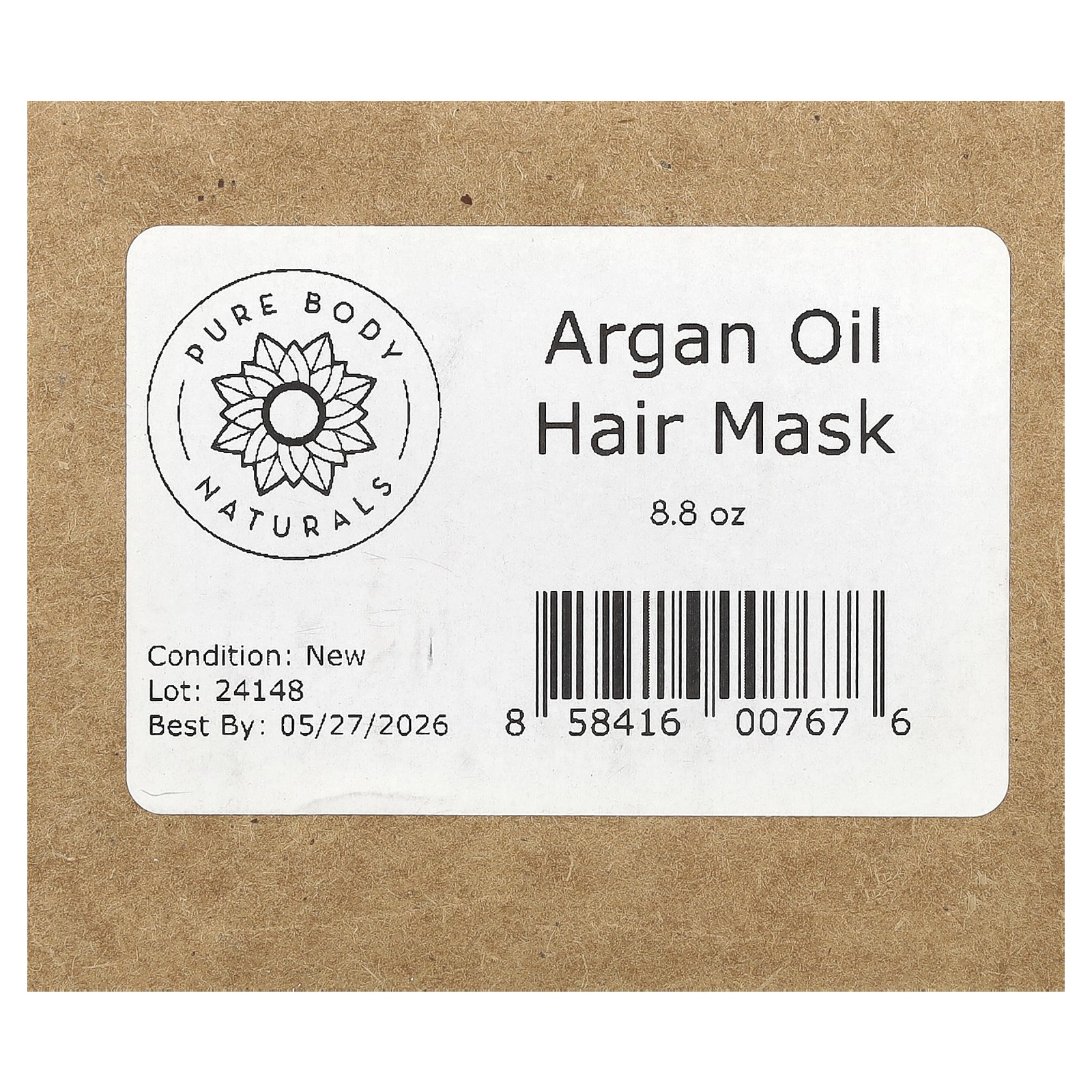 Foto 4 pulgar | Mascarilla Capilar Pure Body Naturals Con Aceite De Argán Pure Gloss 240 Ml - Venta Internacional.