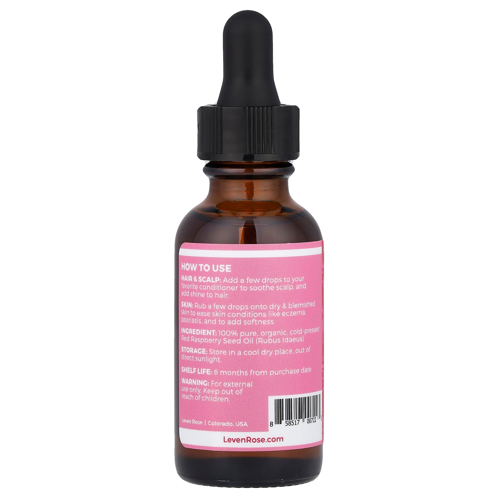 Foto 3 pulgar | Aceite de Semillas de Frambuesa Roja Leven Rose 30 ml - Venta Internacional