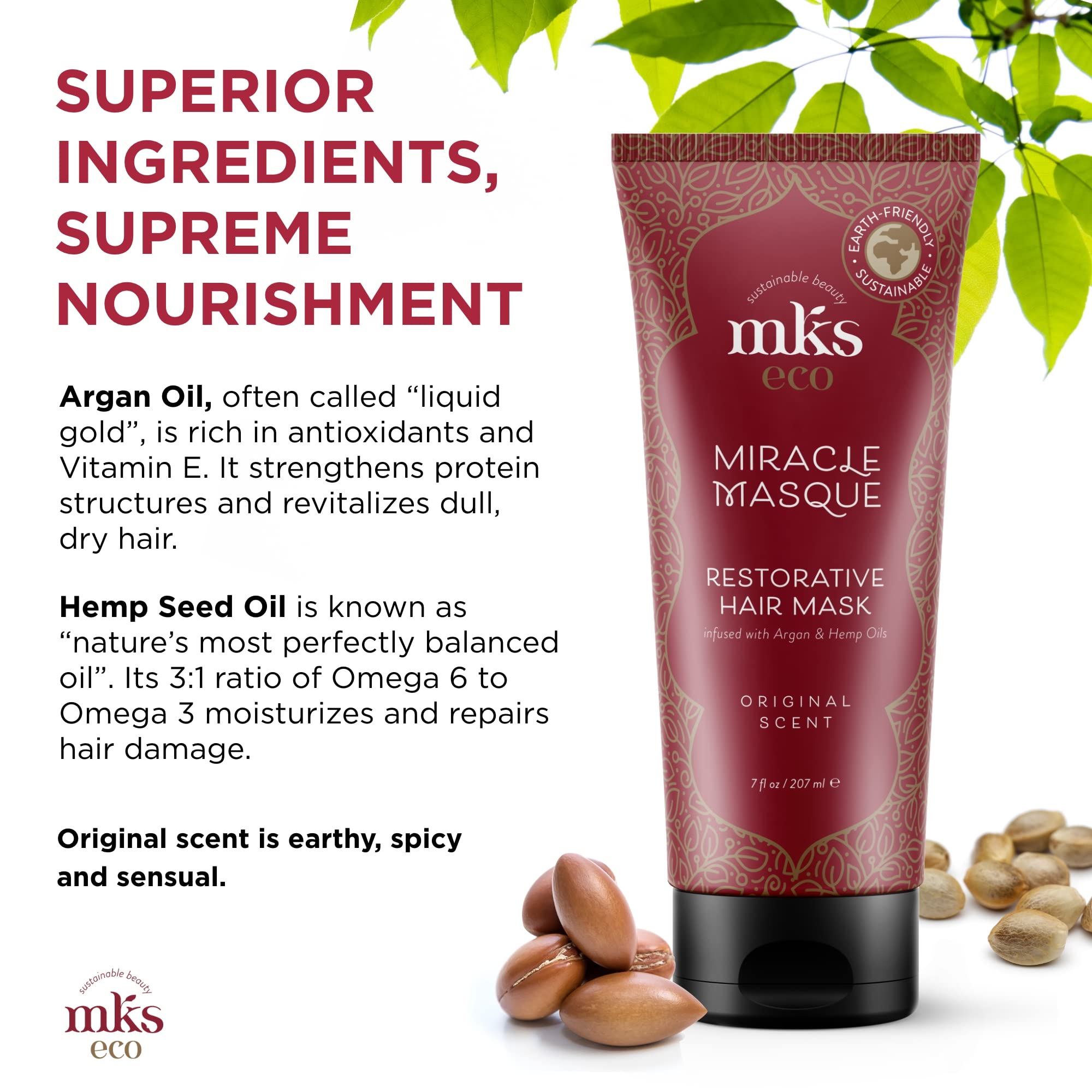 Foto 5 pulgar | Mascarilla Capilar Reparadora Earthly Body Mks Eco Miracle Masque - Venta Internacional.