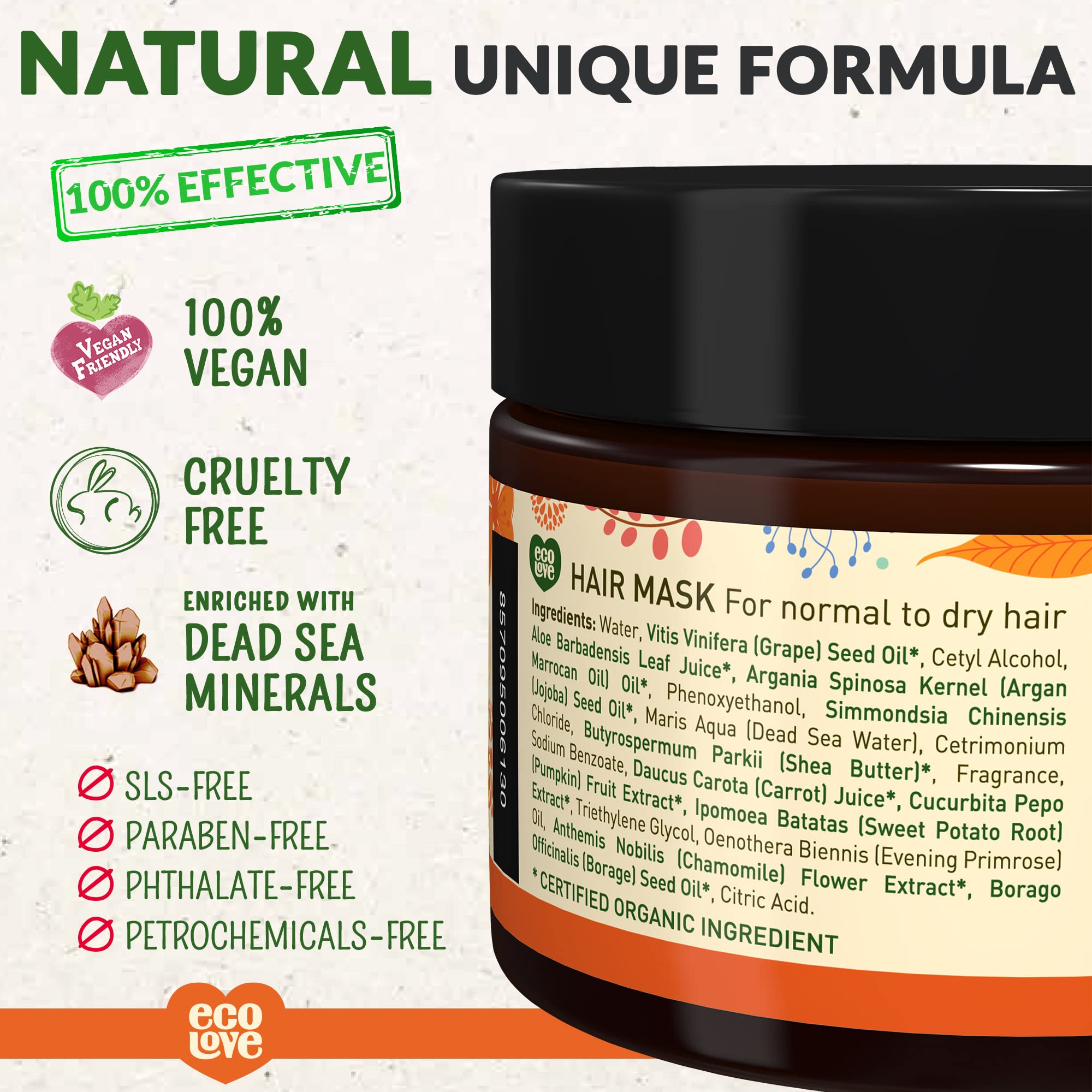 Foto 3 pulgar | Mascarilla Capilar Ecolove Deep Conditioning Zanahoria Pumpkin 350 Ml - Venta Internacional.