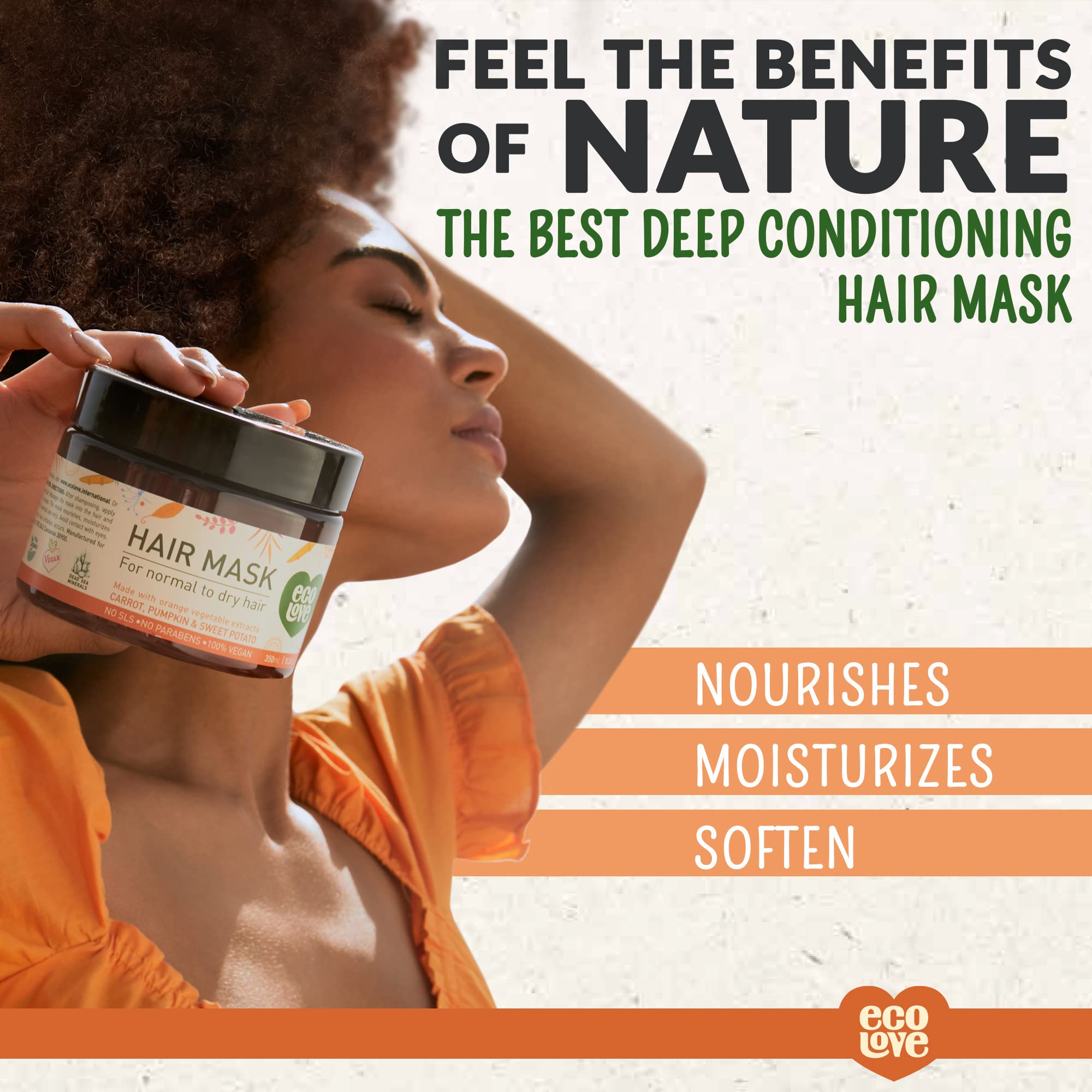 Foto 5 pulgar | Mascarilla Capilar Ecolove Deep Conditioning Zanahoria Pumpkin 350 Ml - Venta Internacional.
