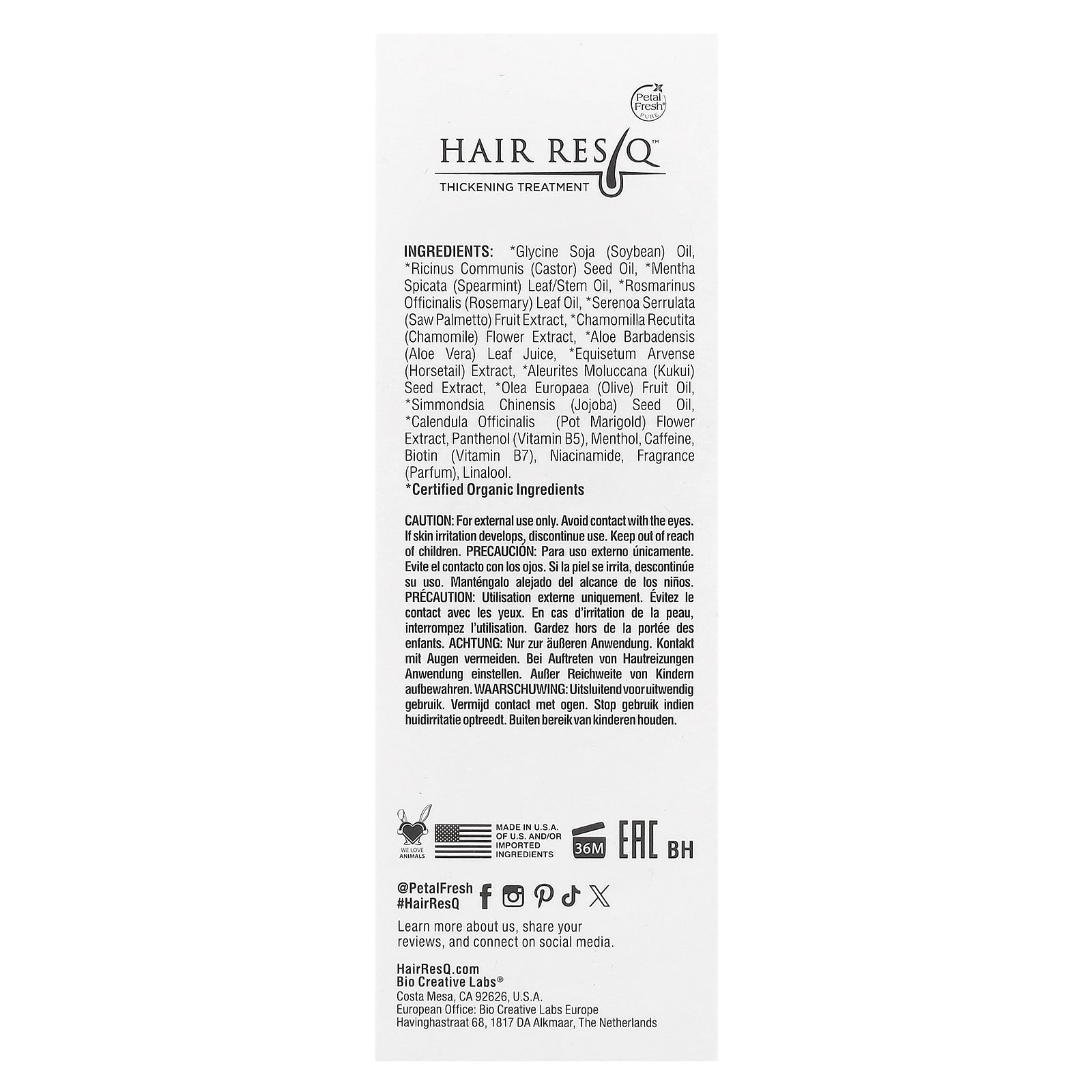 Foto 3 | Aceite Capilar Petal Fresh Hair Resq  Rosemary Thickening 60 Ml - Venta Internacional.