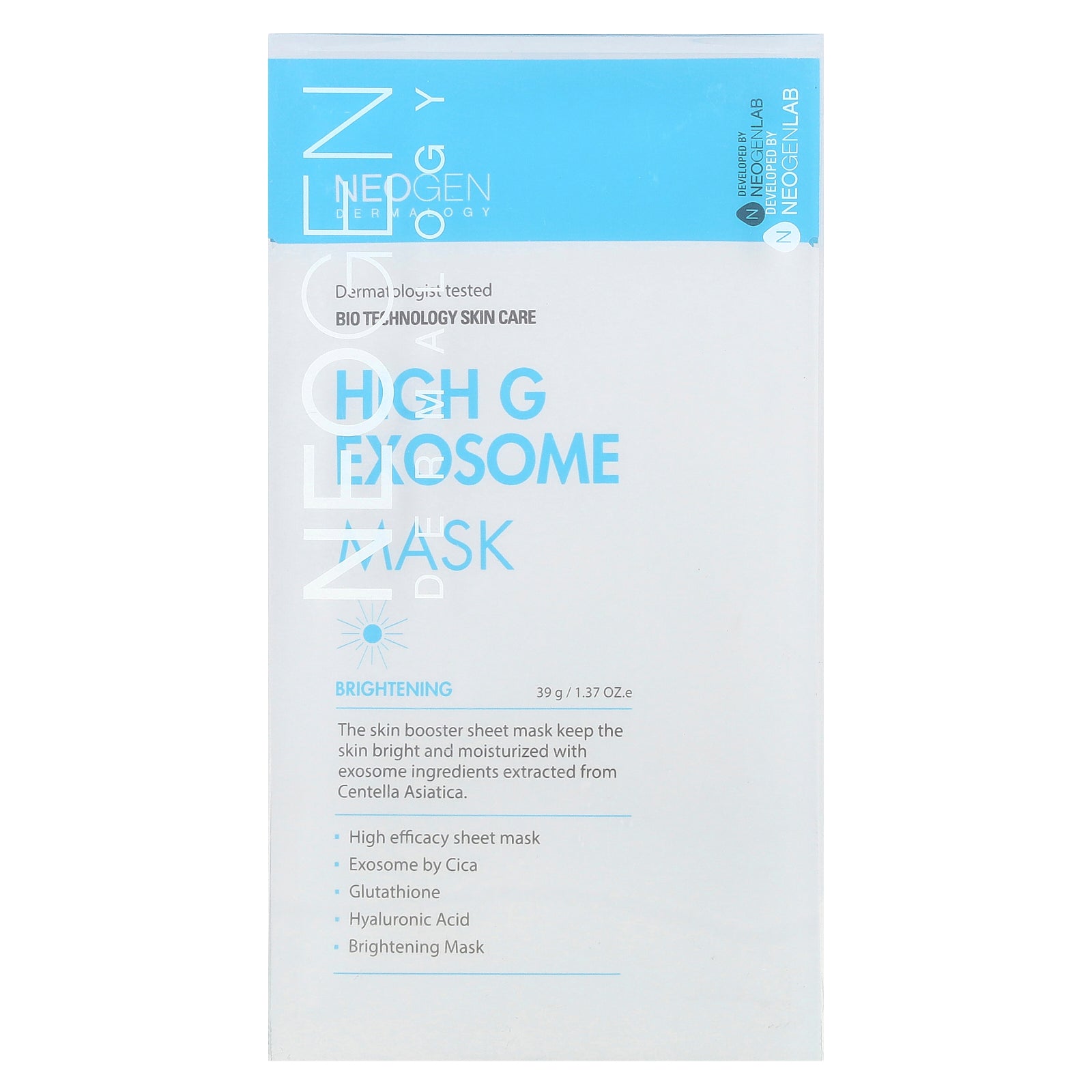 Foto 3 pulgar | Máscara De Belleza Neogen High G Exosome Brightening  39 G  Paquete De 5 - Venta Internacional.