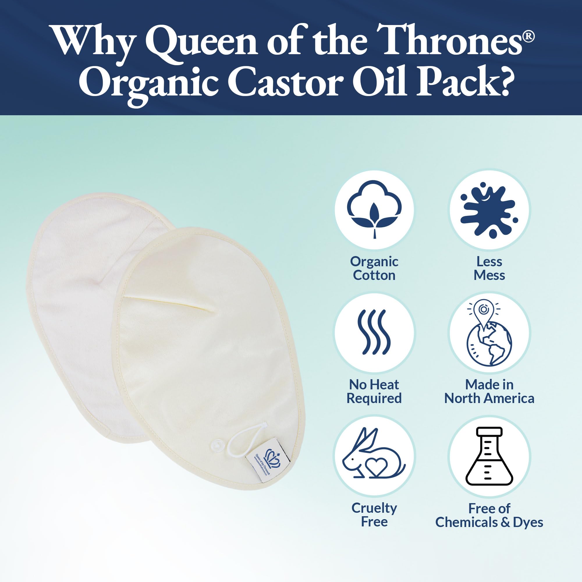 Foto 2 | Paquete De Aceite De Ricino Queen Of The Thrones Para Pecho (grande) - Venta Internacional.