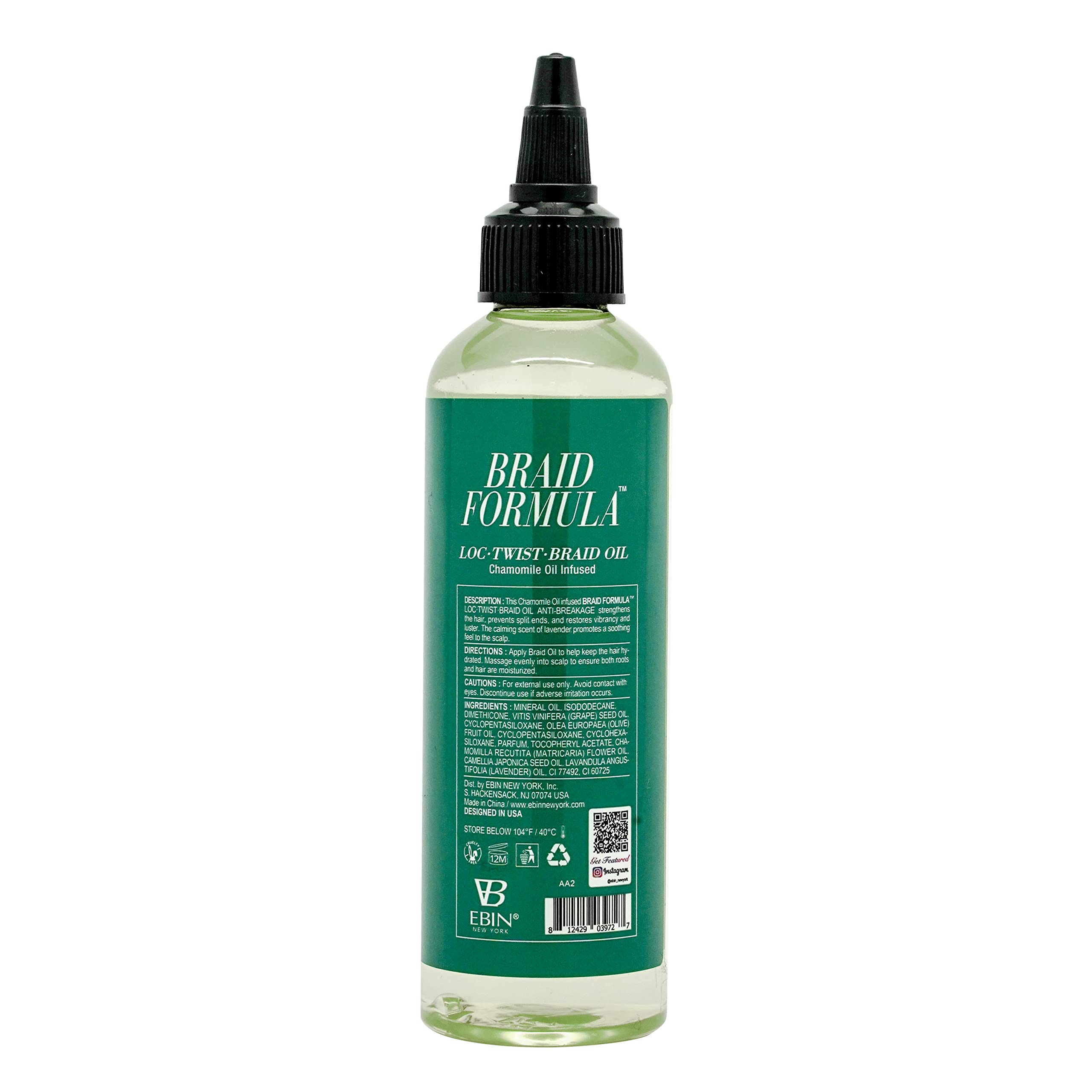 Foto 6 pulgar | Aceite Ebin New York Loc  Twist  Braid Con Manzanilla  120 Ml - Venta Internacional.