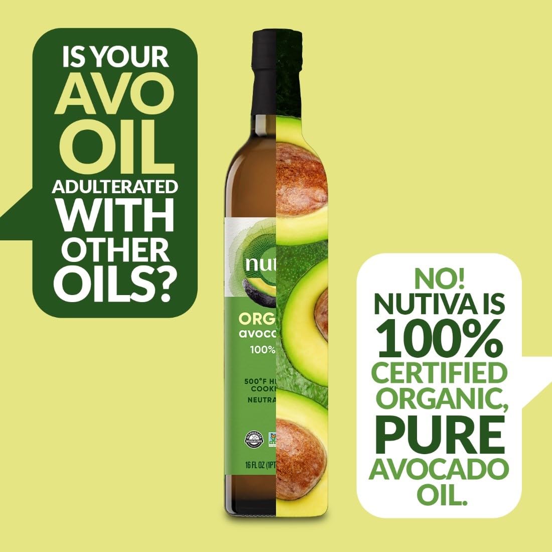 Foto 5 | Aceite De Cocina Nutiva Avocado Organic 710 Ml Con Alto Punto De Humo - Venta Internacional.