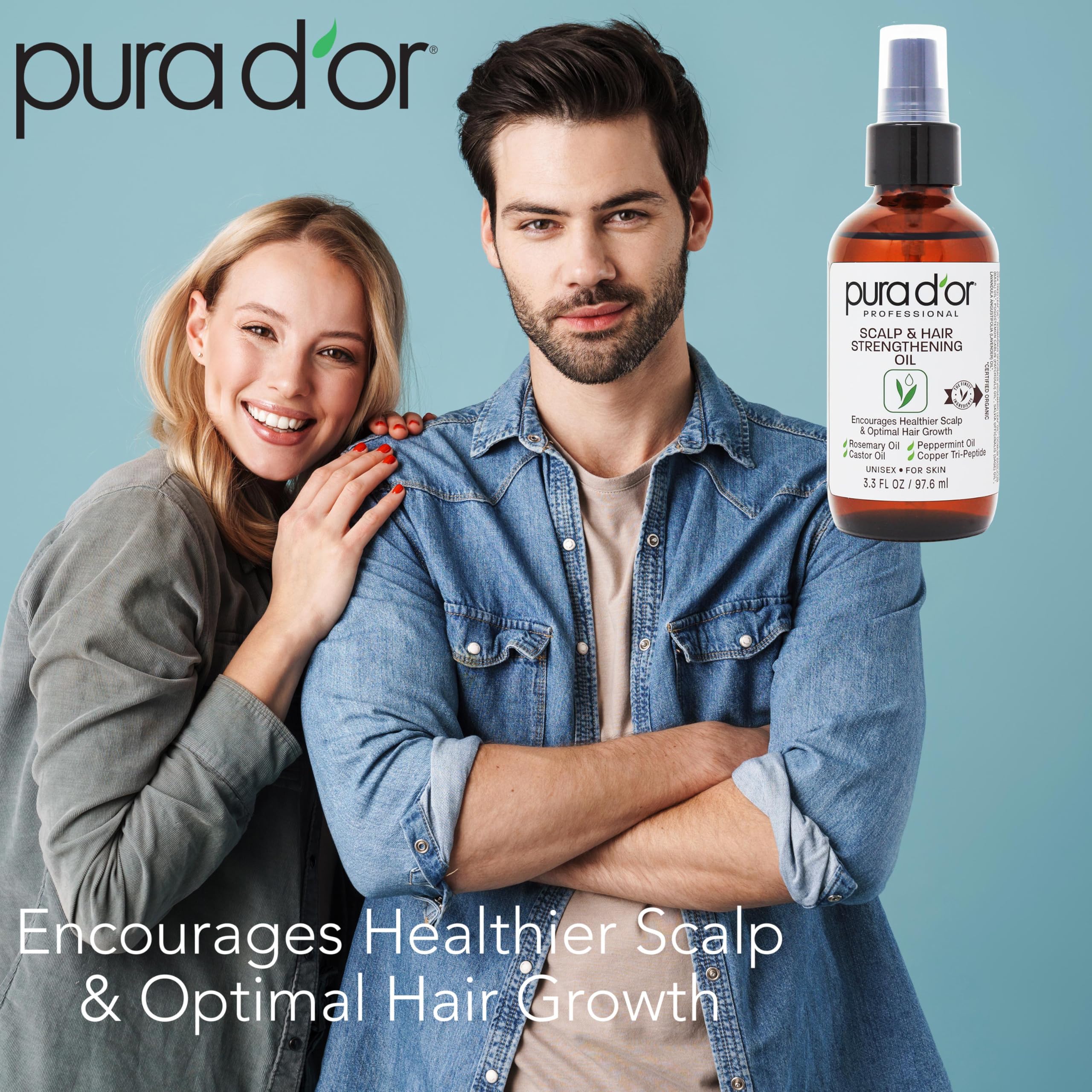 Foto 5 pulgar | El Aceite Fortalecedor Del Cuero Cabelludo Y El Cabello Pura D'or Apoya El Crecimiento - Venta Internacional.