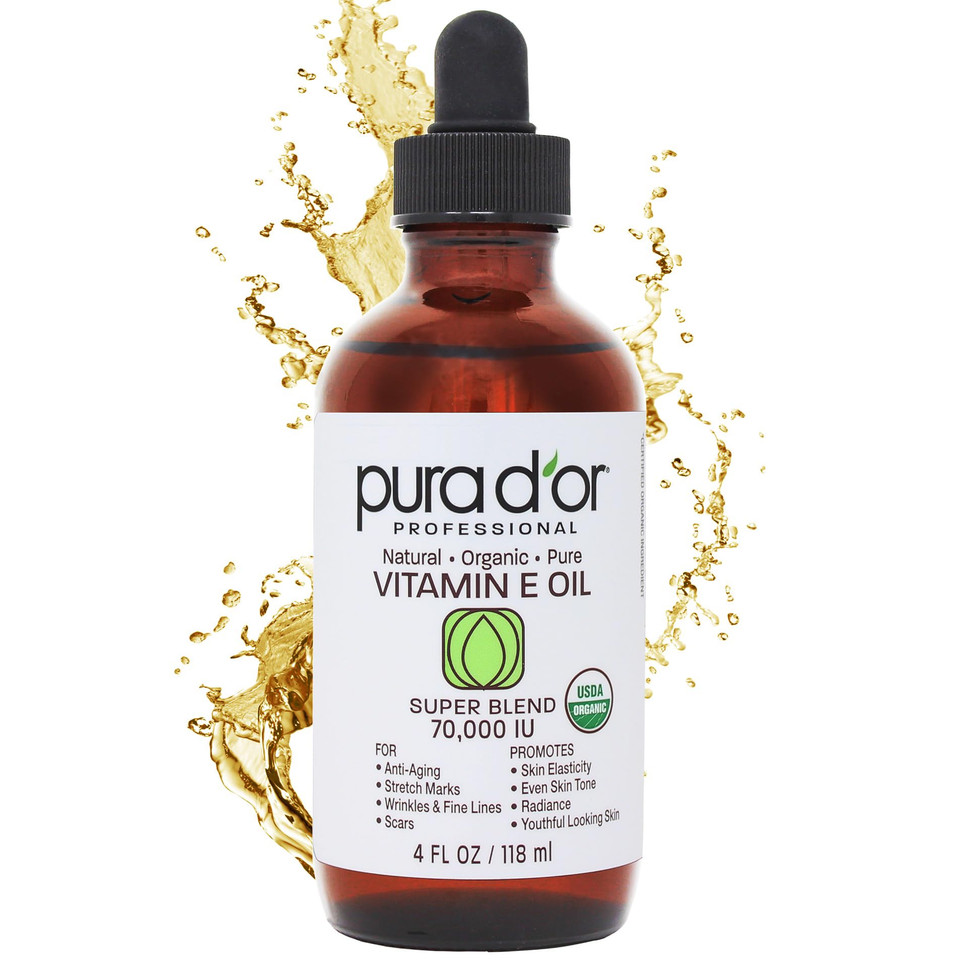 Foto 2 pulgar | Aceite De Baño Pura D'or Con Vitamina E  70 000 Ui  120 Ml  Mezcla Orgánica - Venta Internacional.