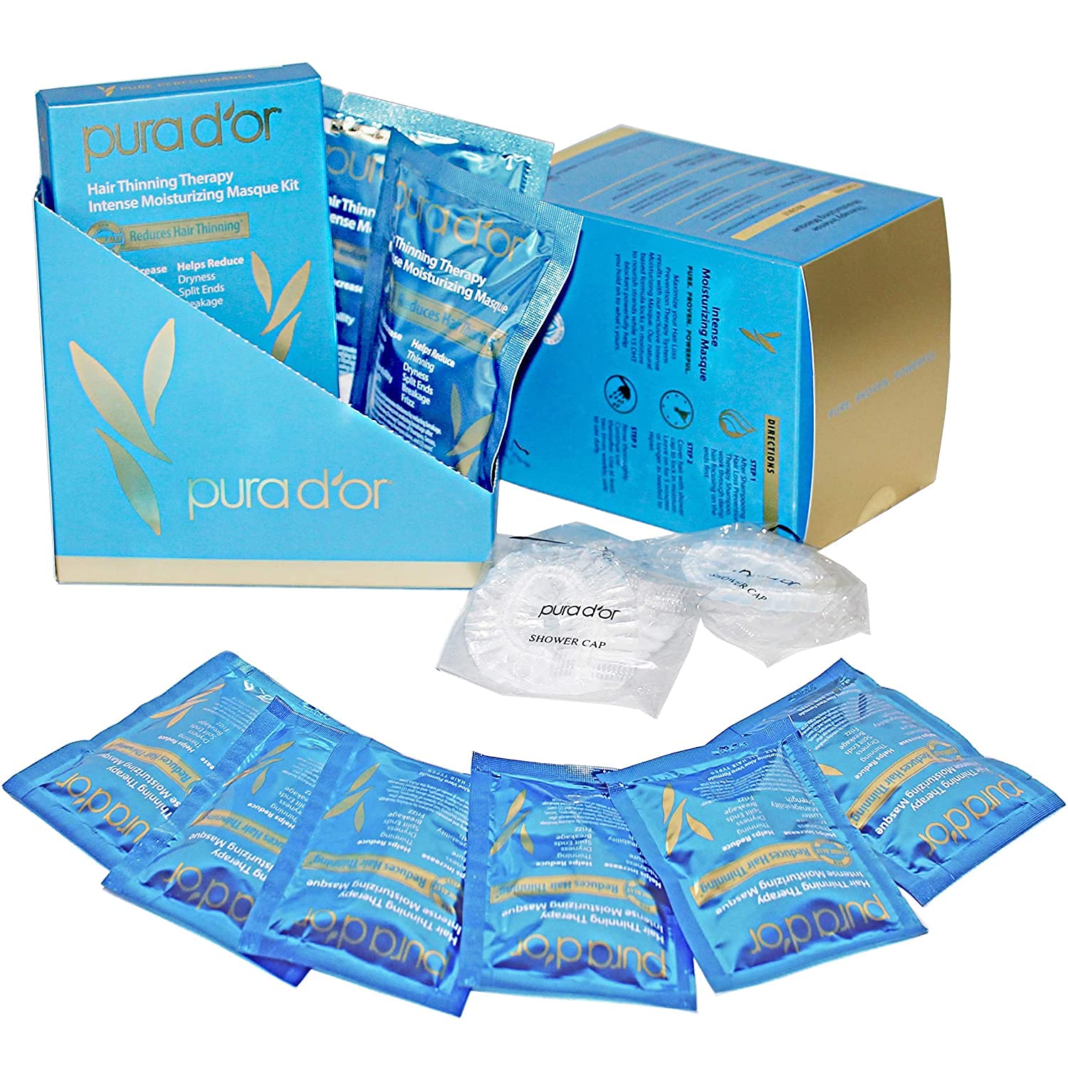 Foto 2 pulgar | Mascarilla De Biotina Para Terapia De Adelgazamiento Del Cabello Pura D'or  35 Ml  Paquete De 8 - Venta Internacional.