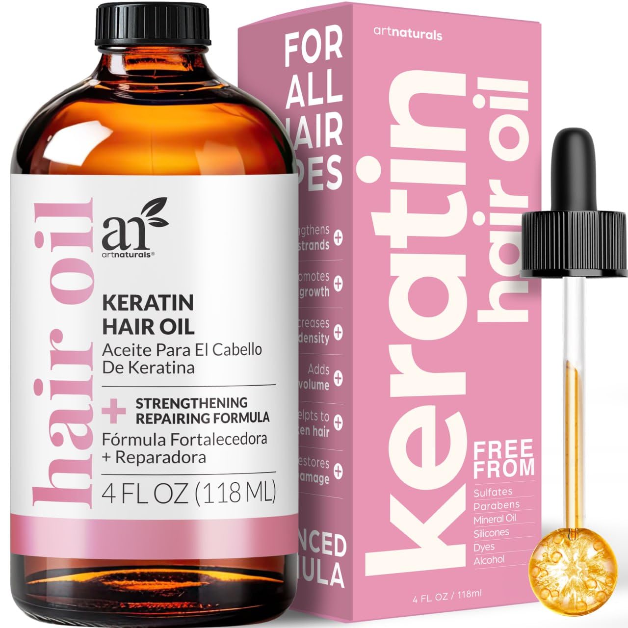 Foto 2 pulgar | Aceite Capilar Artnaturals Keratin  Revitalizante Y Nutritivo  120 Ml - Venta Internacional.