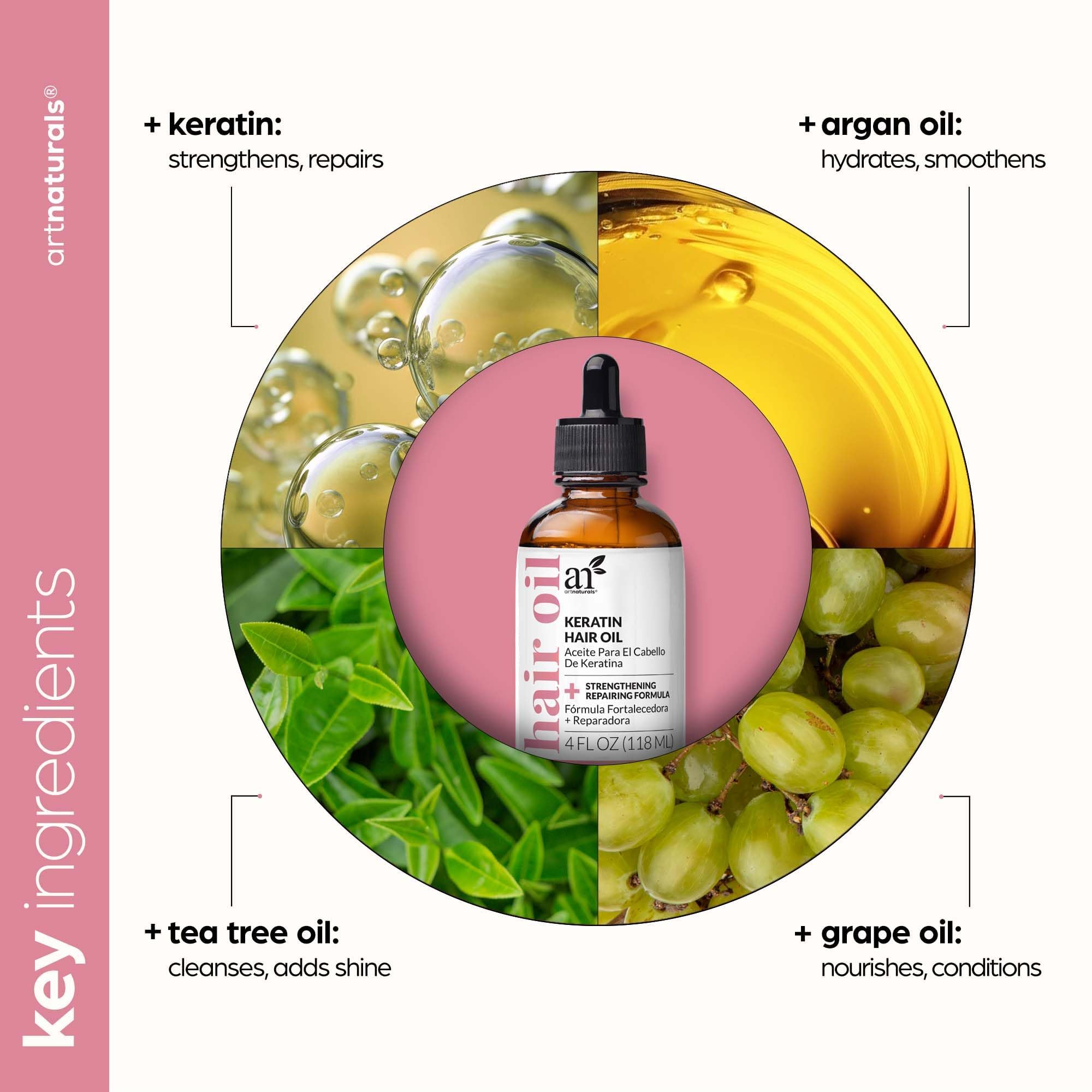 Foto 5 pulgar | Aceite Capilar Artnaturals Keratin  Revitalizante Y Nutritivo  120 Ml - Venta Internacional.