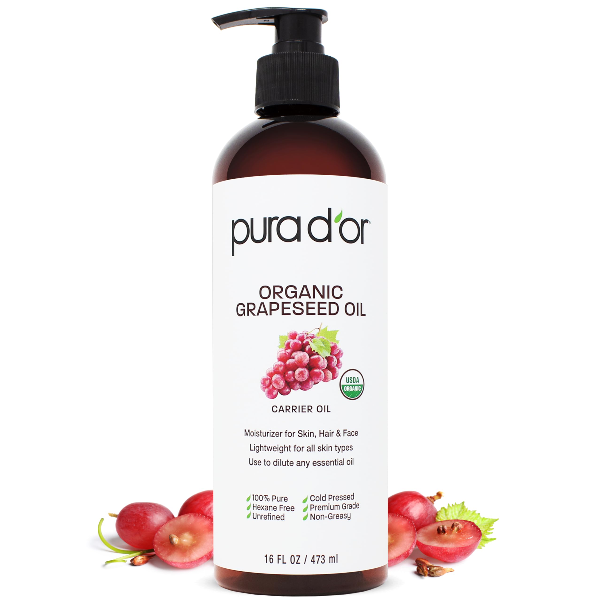 Foto 2 pulgar | Aceite De Semilla De Uva Pura D'or 473 Ml  100% Puro  Orgánico  Prensado En Frío - Venta Internacional.