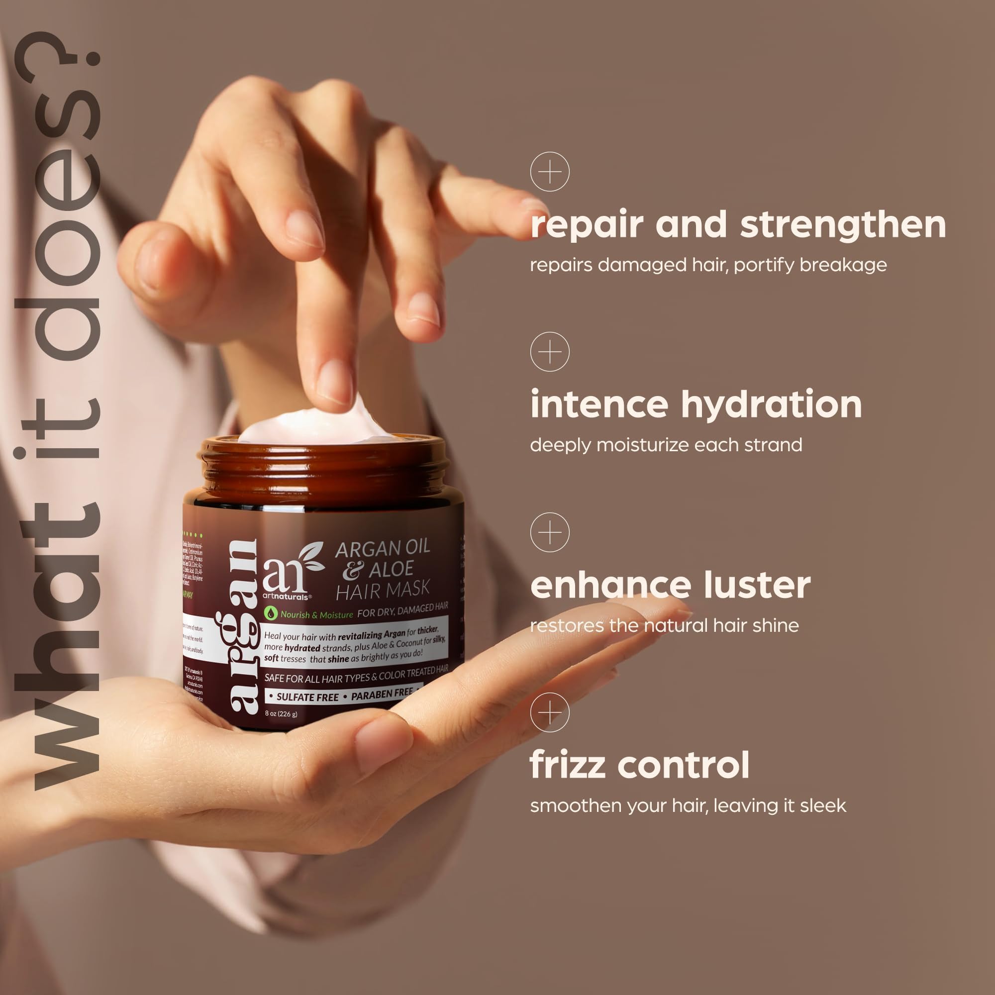 Foto 3 | Mascarilla Acondicionadora Artnaturals Argan 226 G Con Aceite De Jojoba - Venta Internacional.