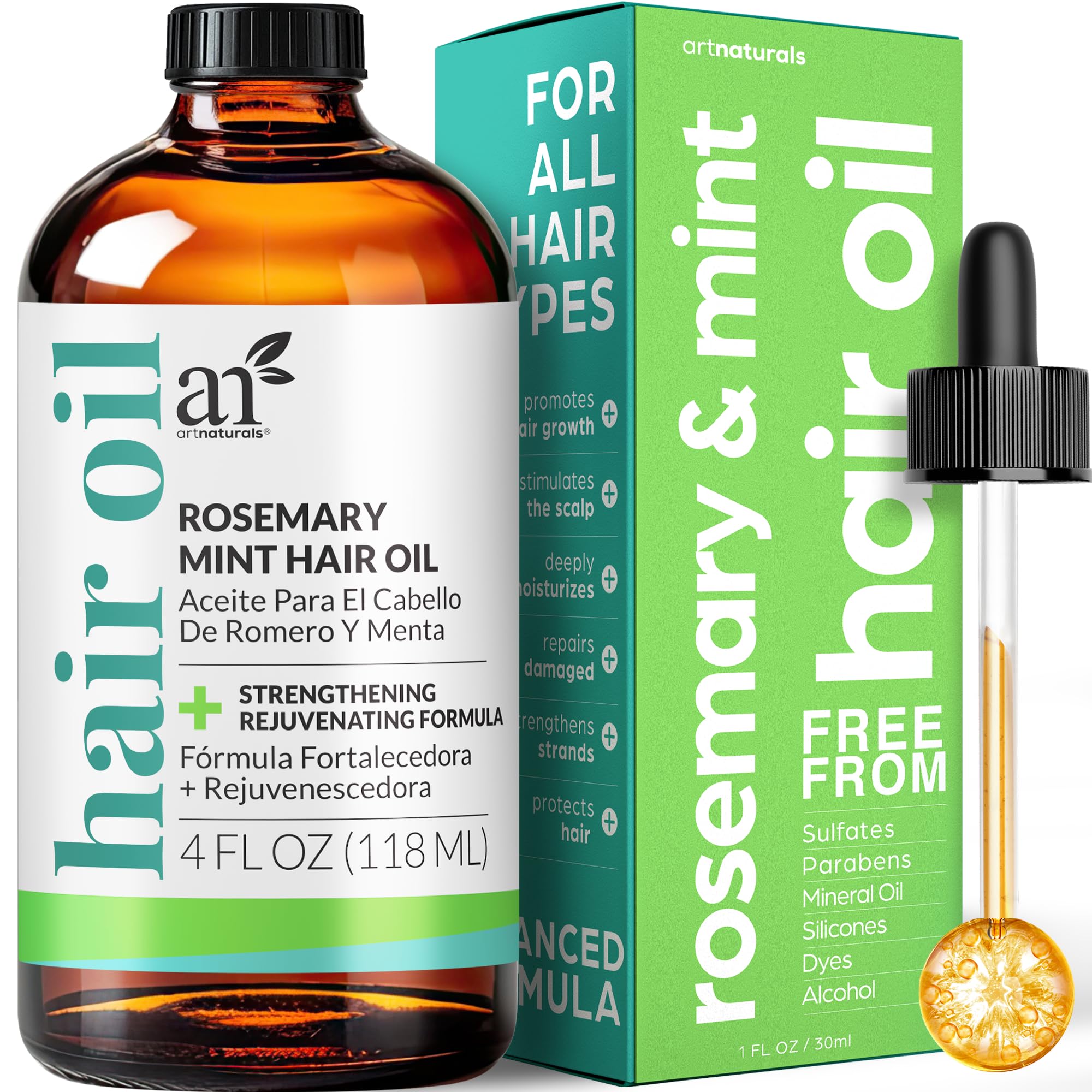 Foto 1 | Tratamiento Capilar Artnaturals Rosemary Mint 120 Ml Para Cabello Seco - Venta Internacional.