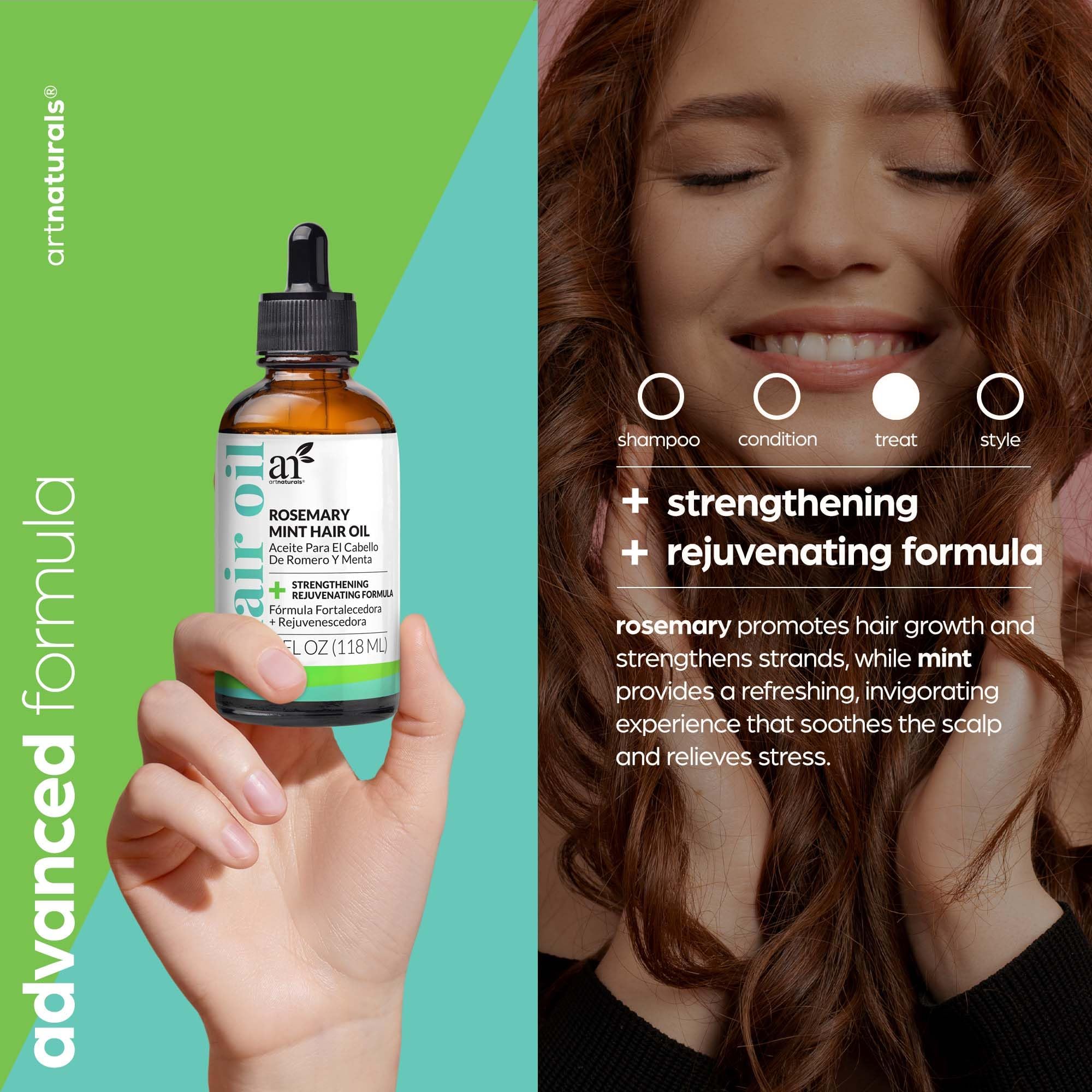 Foto 3 pulgar | Tratamiento Capilar Artnaturals Rosemary Mint 120 Ml Para Cabello Seco - Venta Internacional.