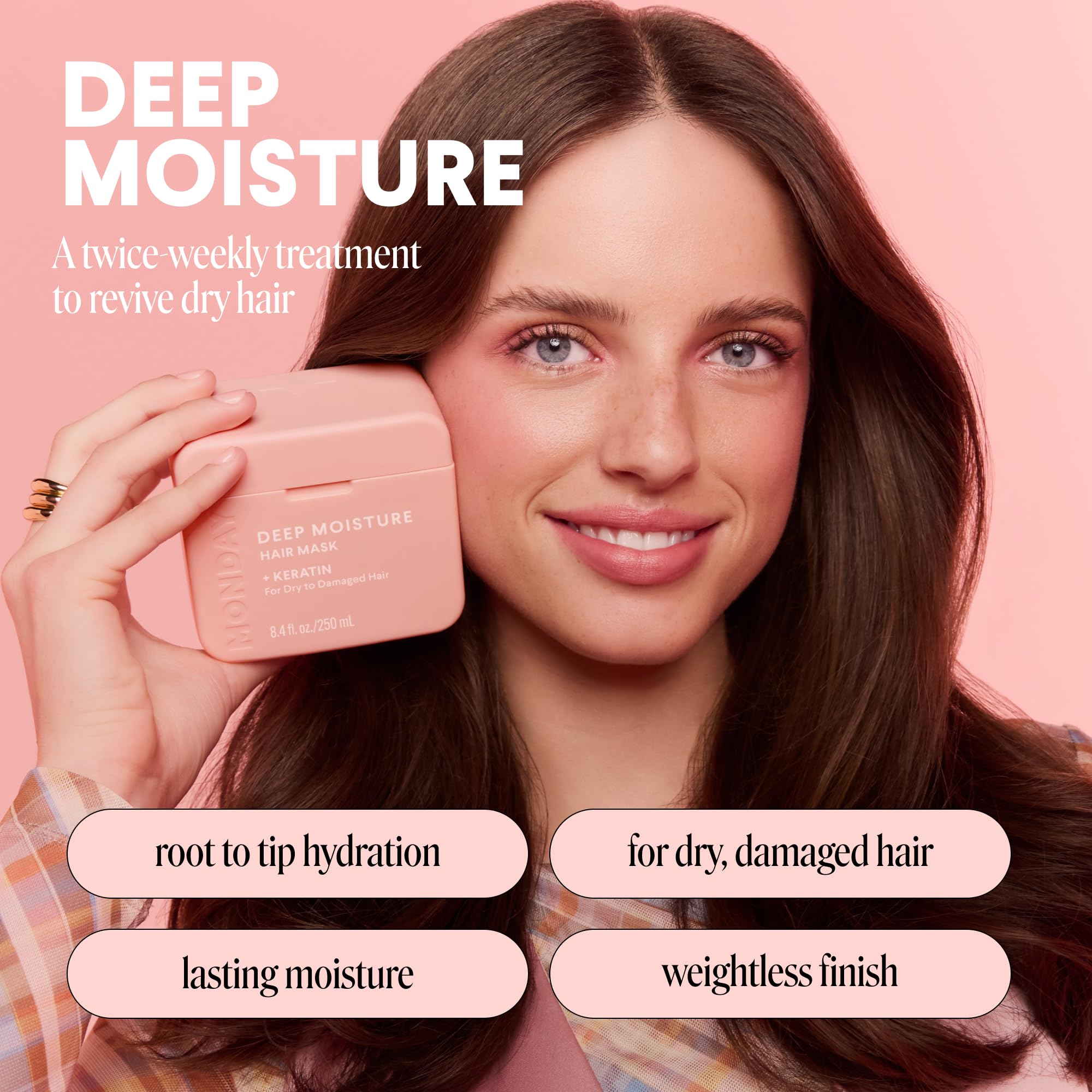 Foto 4 pulgar | Mascarilla Capilar Monday Haircare Deep Moisture Con Queratina 250 Ml - Venta Internacional.