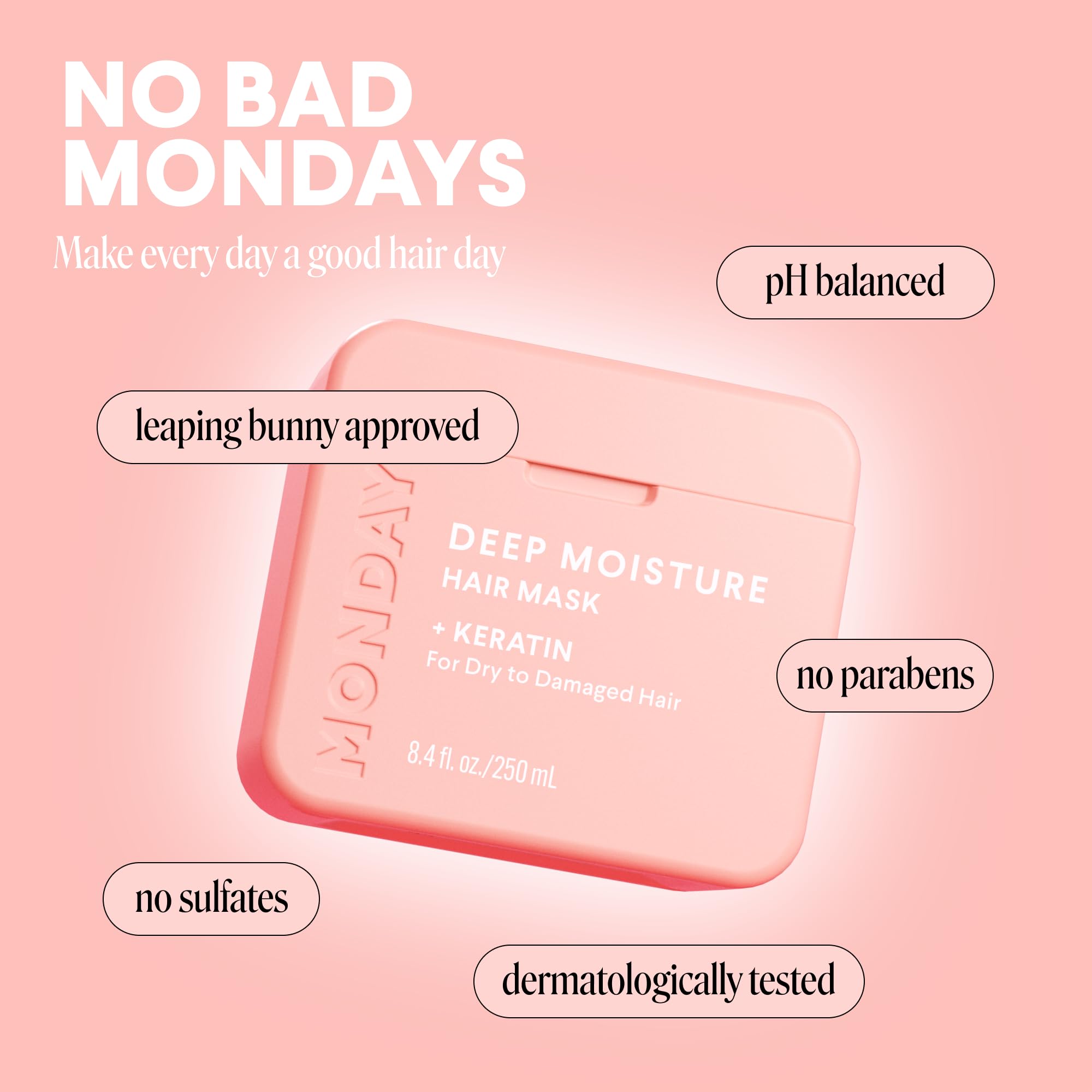 Foto 5 | Mascarilla Capilar Monday Haircare Deep Moisture Con Queratina 250 Ml - Venta Internacional.