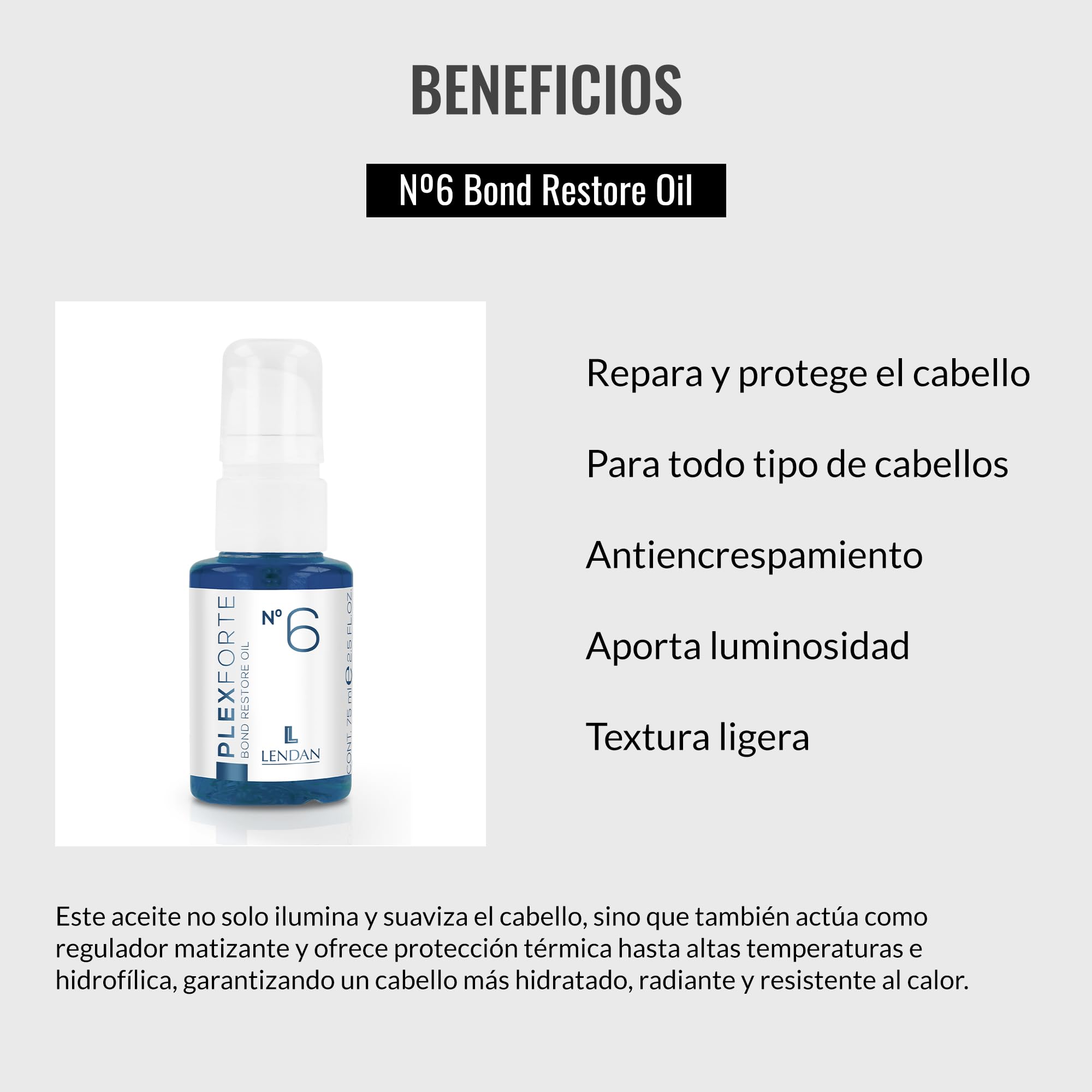 Foto 4 pulgar | Aceite Capilar Lendan Plex Forte 75 ml  - Venta Internacional