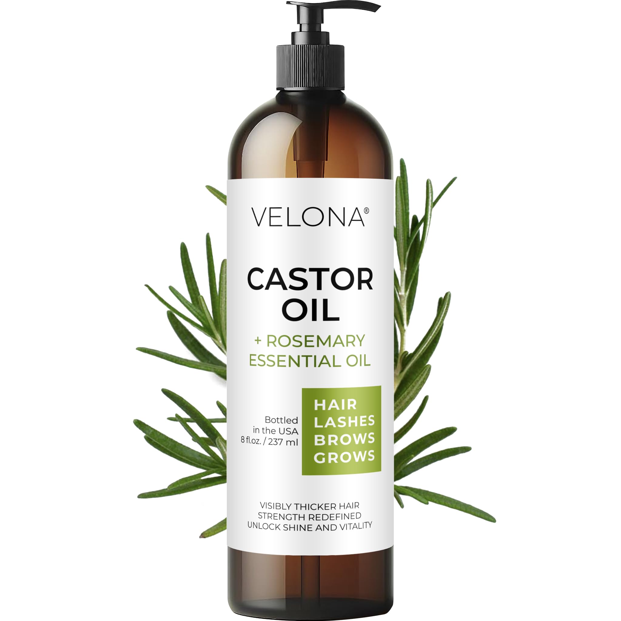 Foto 1 | Aceite De Ricino Para El Crecimiento Del Cabello 100% Natural  240 Ml Con Romero - Venta Internacional.