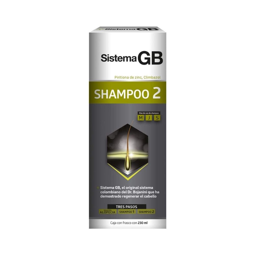Foto 2 pulgar | Shampoo 2 para Caída de Cabello Sistema Gb 230 Ml
