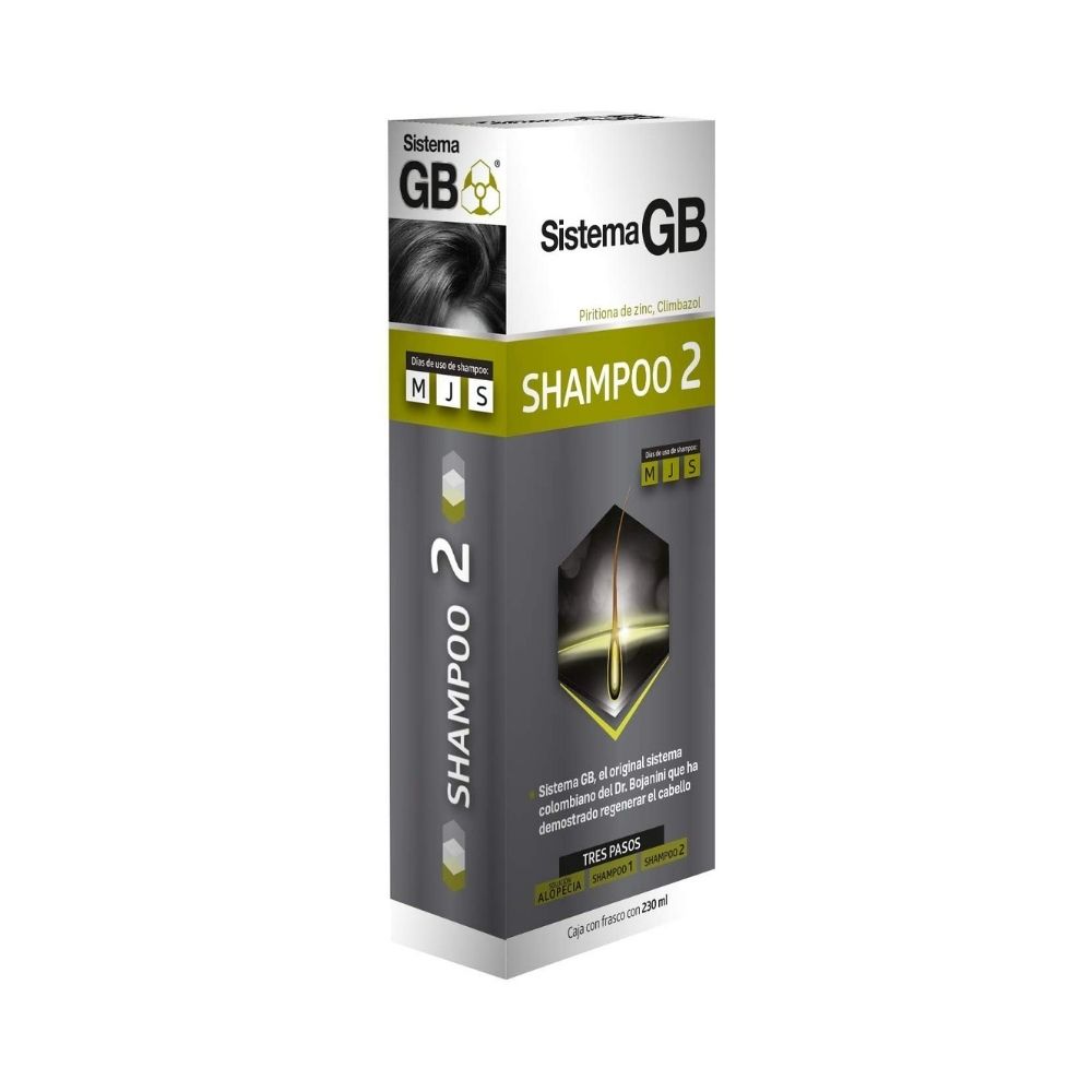 Foto 3 pulgar | Shampoo 2 para Caída de Cabello Sistema Gb 230 Ml